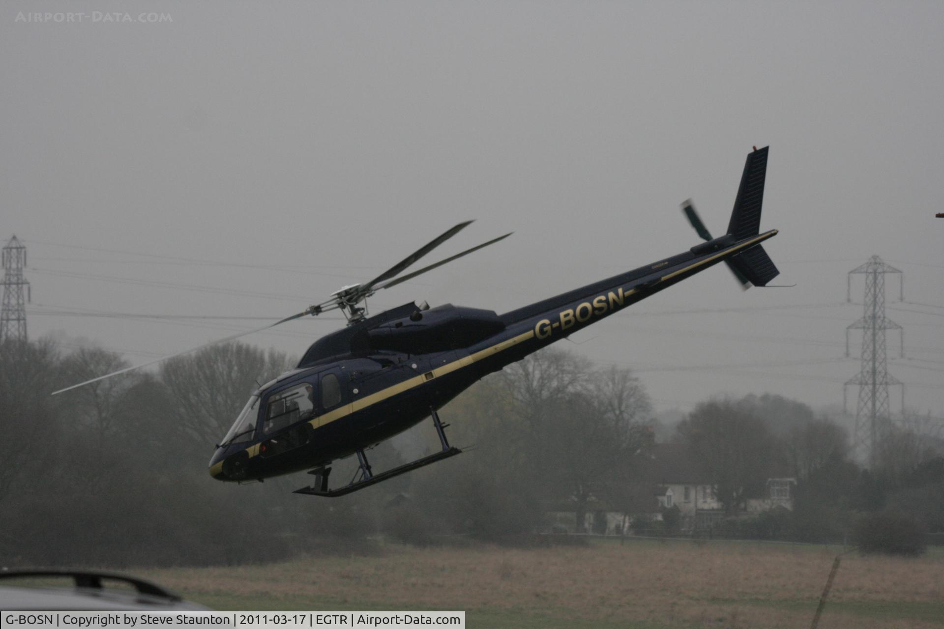 G-BOSN, 1982 Aerospatiale AS-355F-1 Ecureuil 2 C/N 5266, Taken at Elstree Airfield March 2011