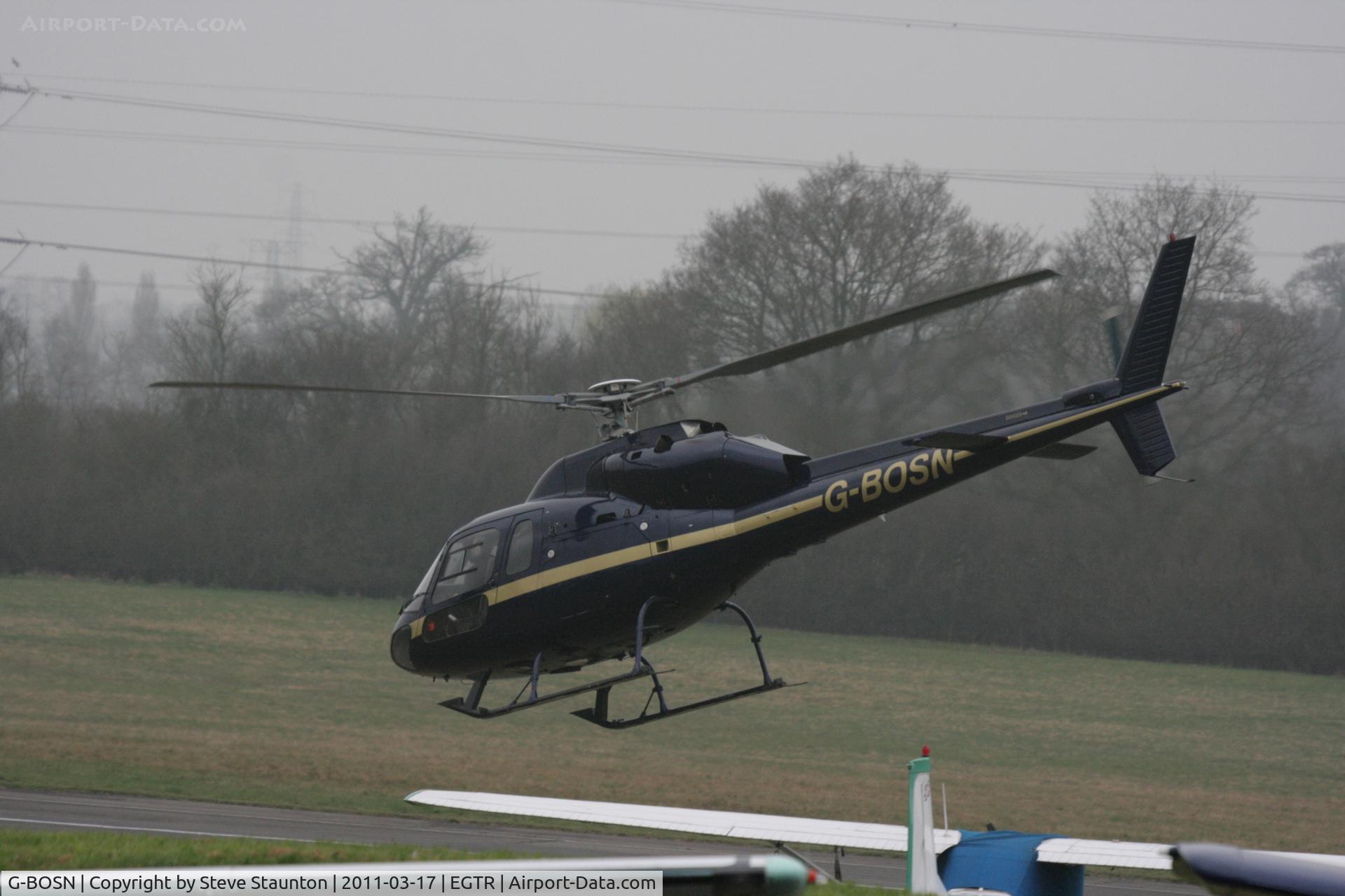 G-BOSN, 1982 Aerospatiale AS-355F-1 Ecureuil 2 C/N 5266, Taken at Elstree Airfield March 2011