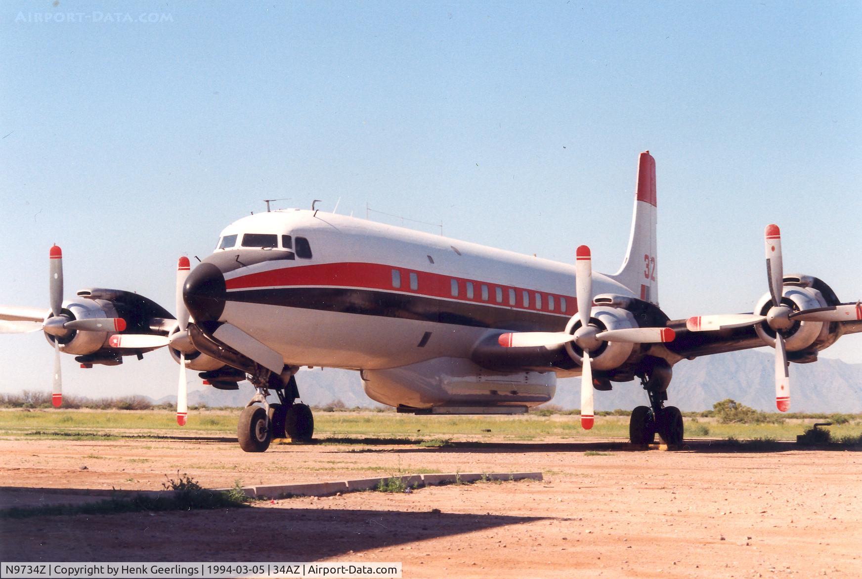 N9734Z, 1957 Douglas DC-7C Seven Seas Seven Seas C/N 45215, T & G Aviaton , Tanker / Sprayer nr 32