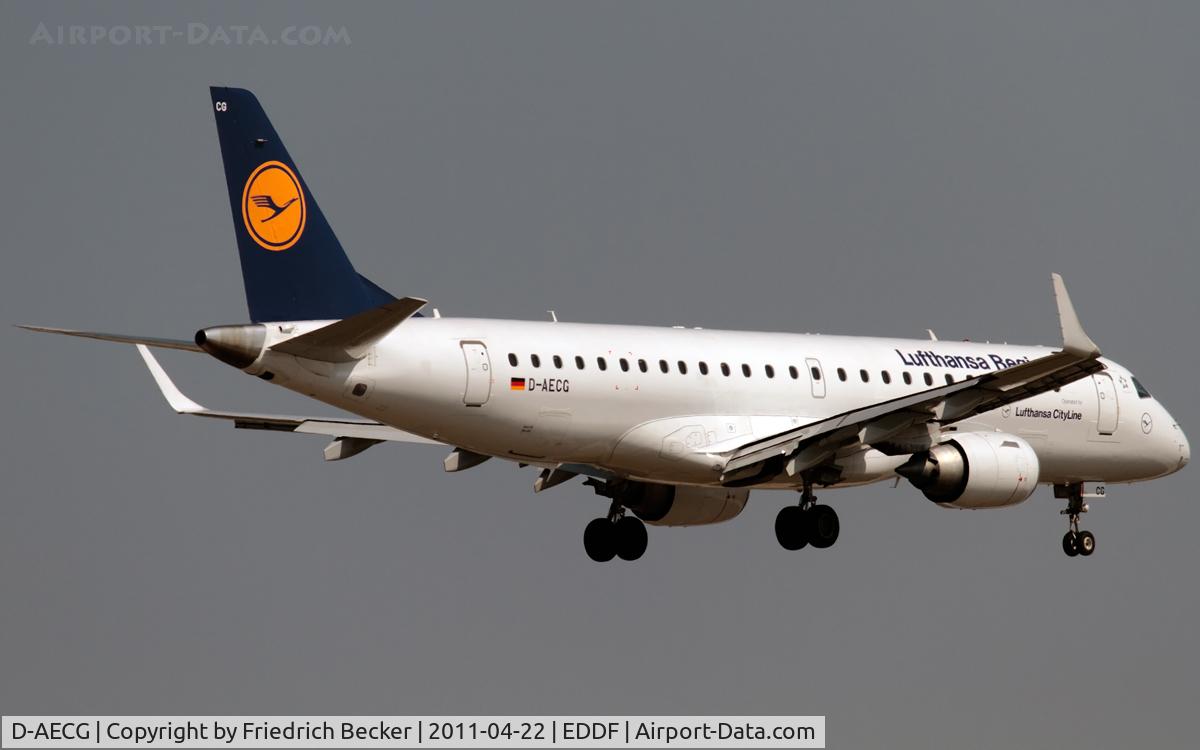 D-AECG, 2010 Embraer 190LR (ERJ-190-100LR) C/N 19000368, on final RW07R