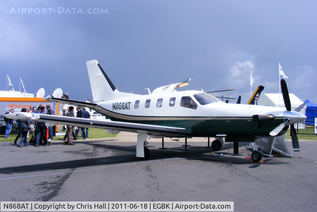 N868AT, 2002 Socata TBM-700 C/N 232, at AeroExpo 2011