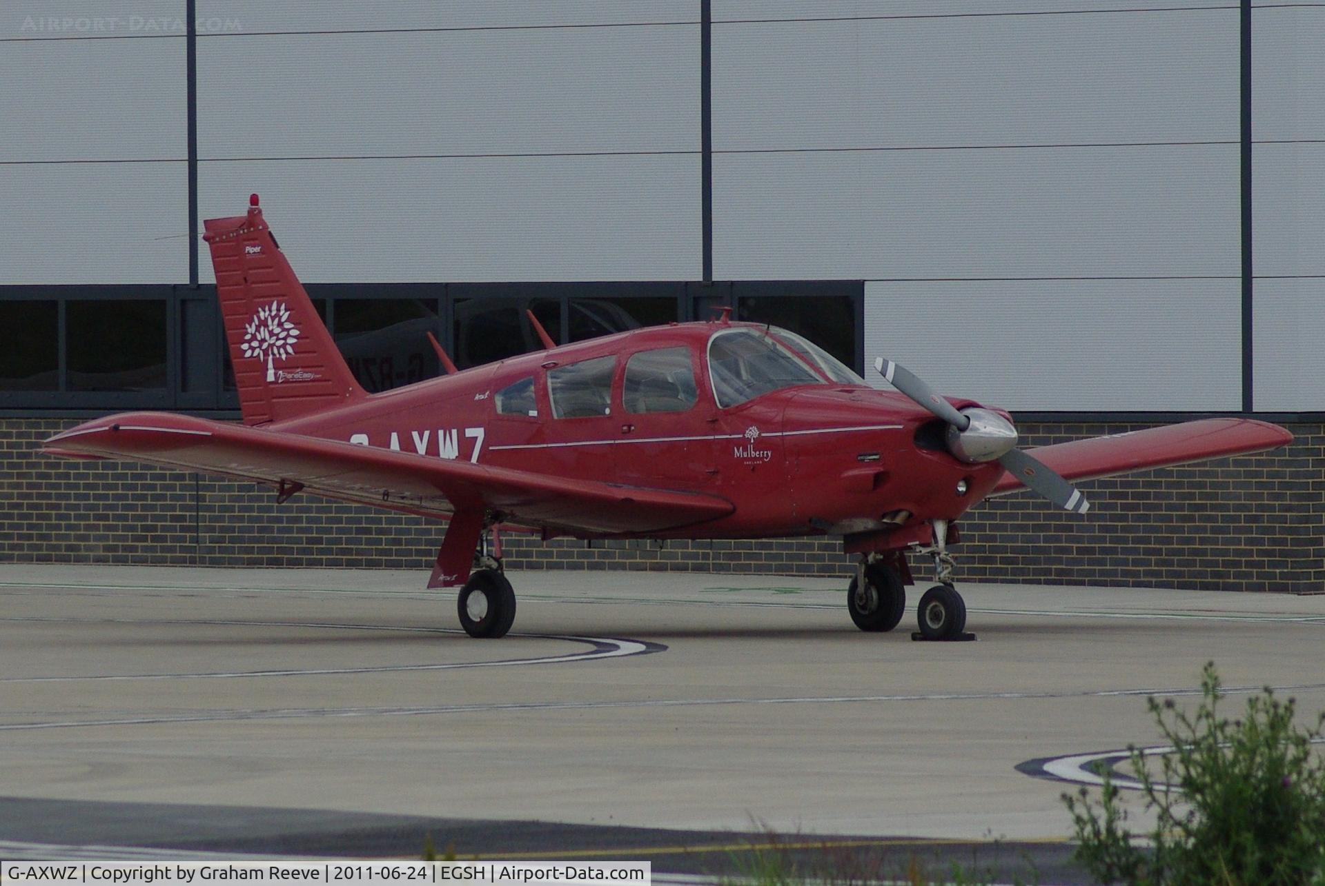 G-AXWZ, 1969 Piper PA-28R-200 Cherokee Arrow C/N 28R-35605, Parked at Norwich.