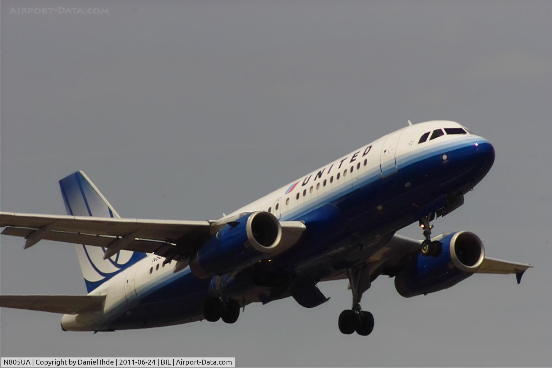 N805UA, 1998 Airbus A319-131 C/N 783, United Airbus A319 @ BIL