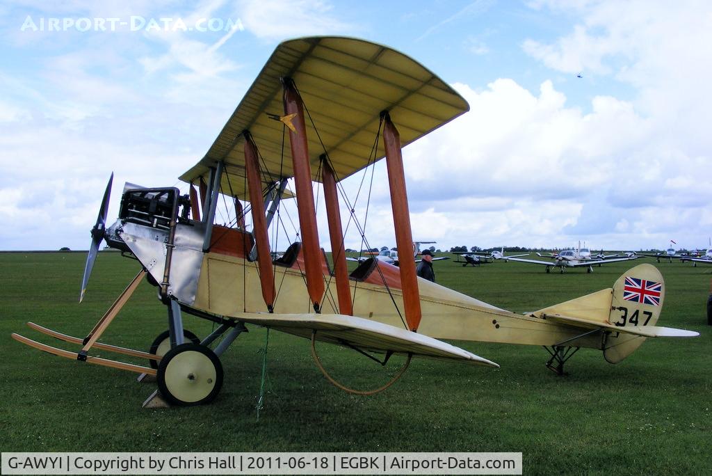 G-AWYI, 1969 Royal Aircraft Factory BE-2c Replica C/N 001, at AeroExpo 2011