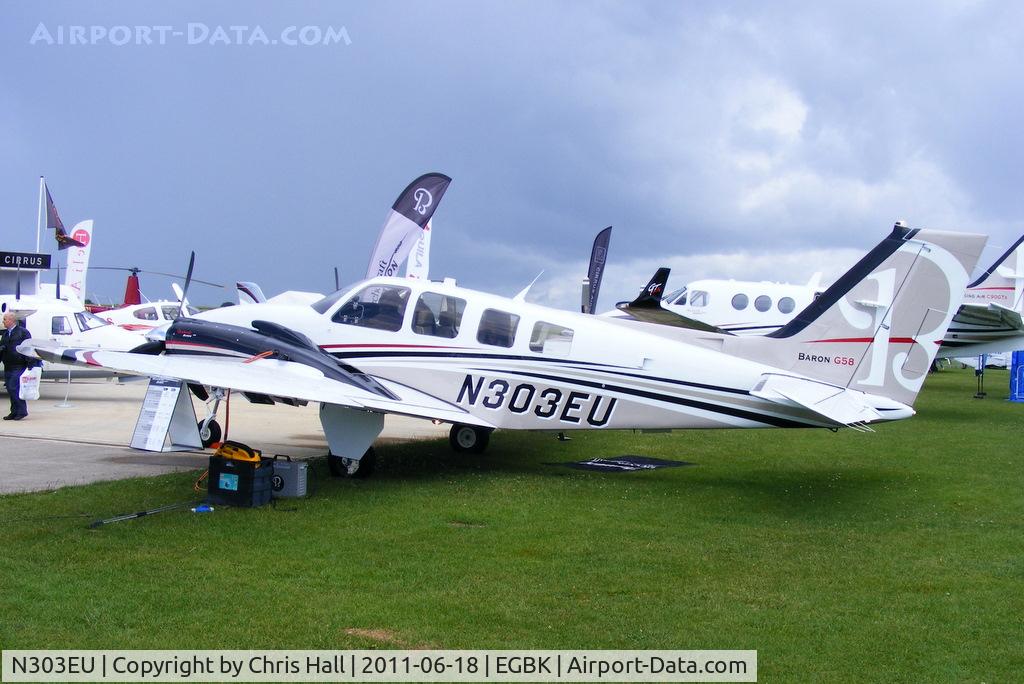 N303EU, Hawker Beechcraft Corp G58 Baron C/N TH-2303, at AeroExpo 2011