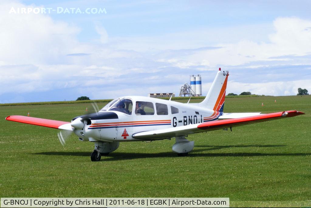 G-BNOJ, 1987 Piper PA-28-161 Cherokee Warrior II C/N 2816018, at AeroExpo 2011