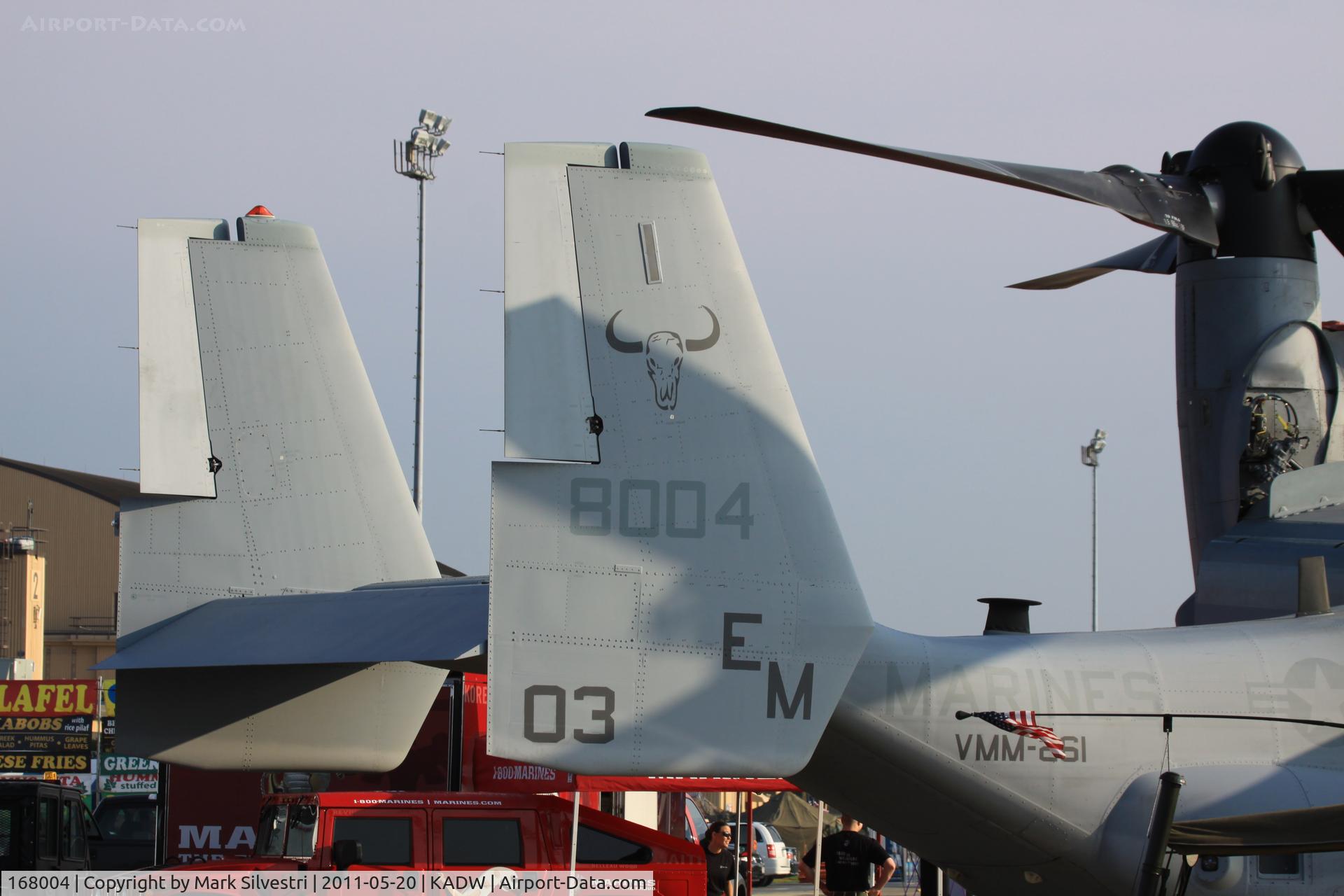 168004, Bell-Boeing MV-22B Osprey C/N D0134, 2011 Joint Base Andrews Airshow