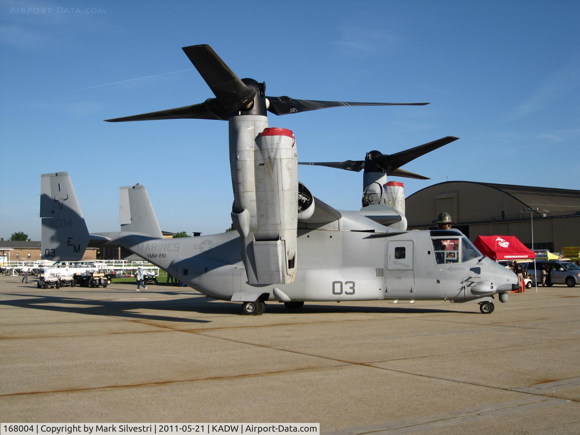 168004, Bell-Boeing MV-22B Osprey C/N D0134, 2011 Joint Base Andrews Airshow