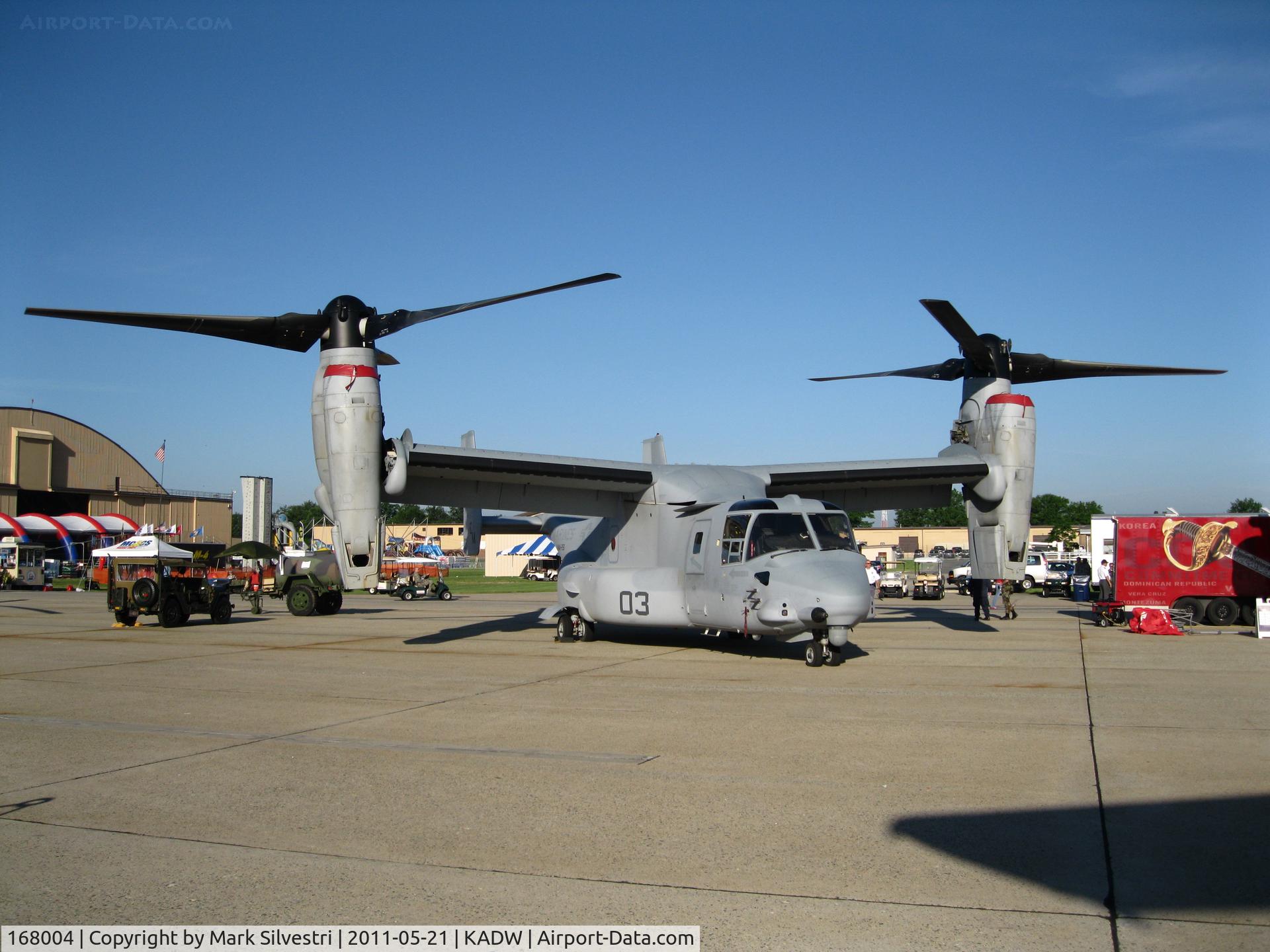 168004, Bell-Boeing MV-22B Osprey C/N D0134, 2011 Joint Base Andrews Airshow