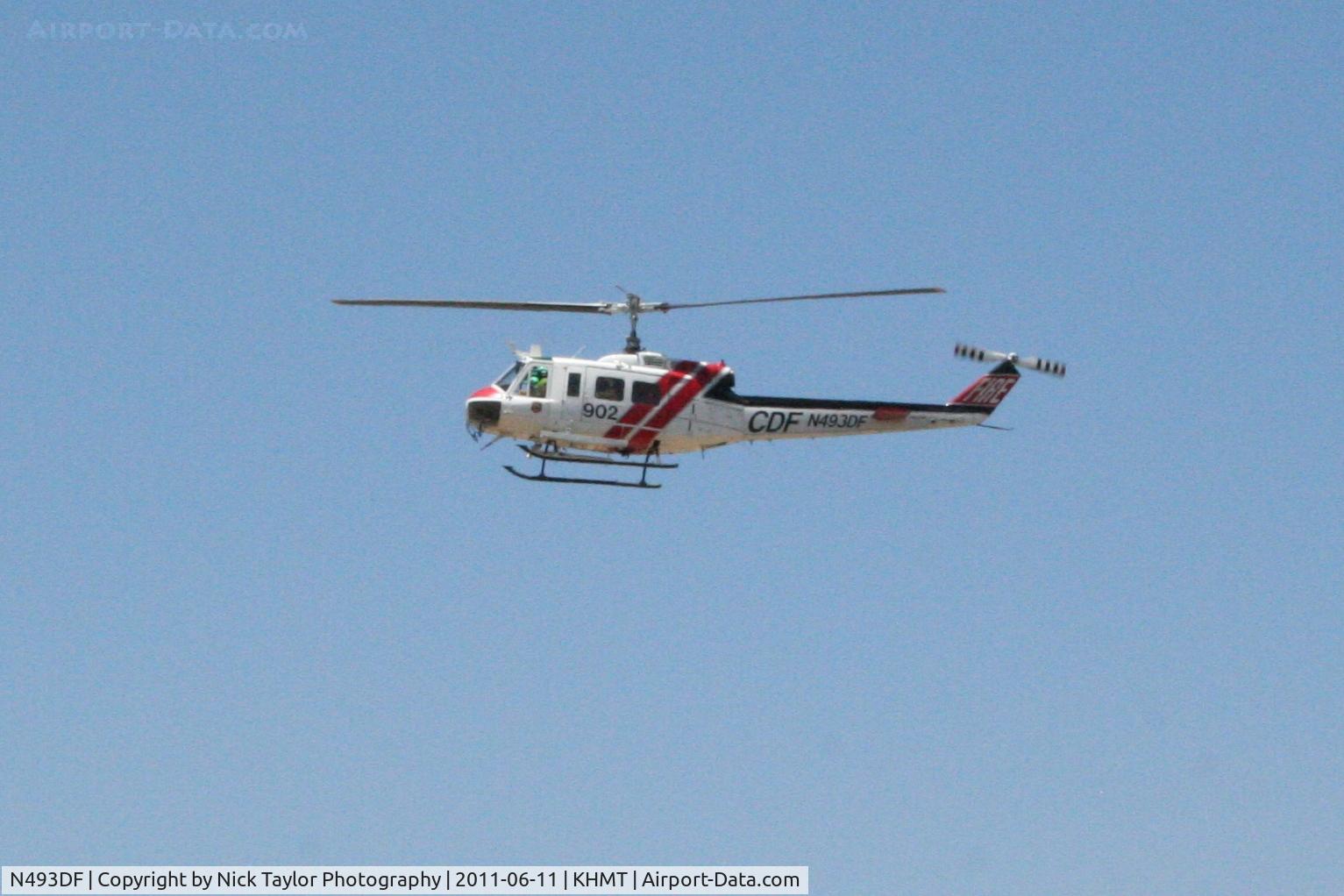 N493DF, 1969 Bell EH-1H Iroquois C/N 12001, Returning to Hemet