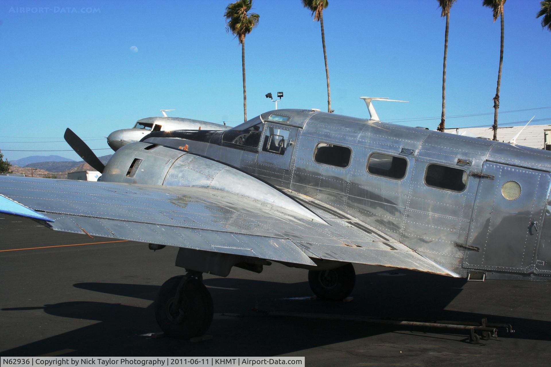 N62936, Beech D18S C/N CA-38, On display at the Hemet Airshow