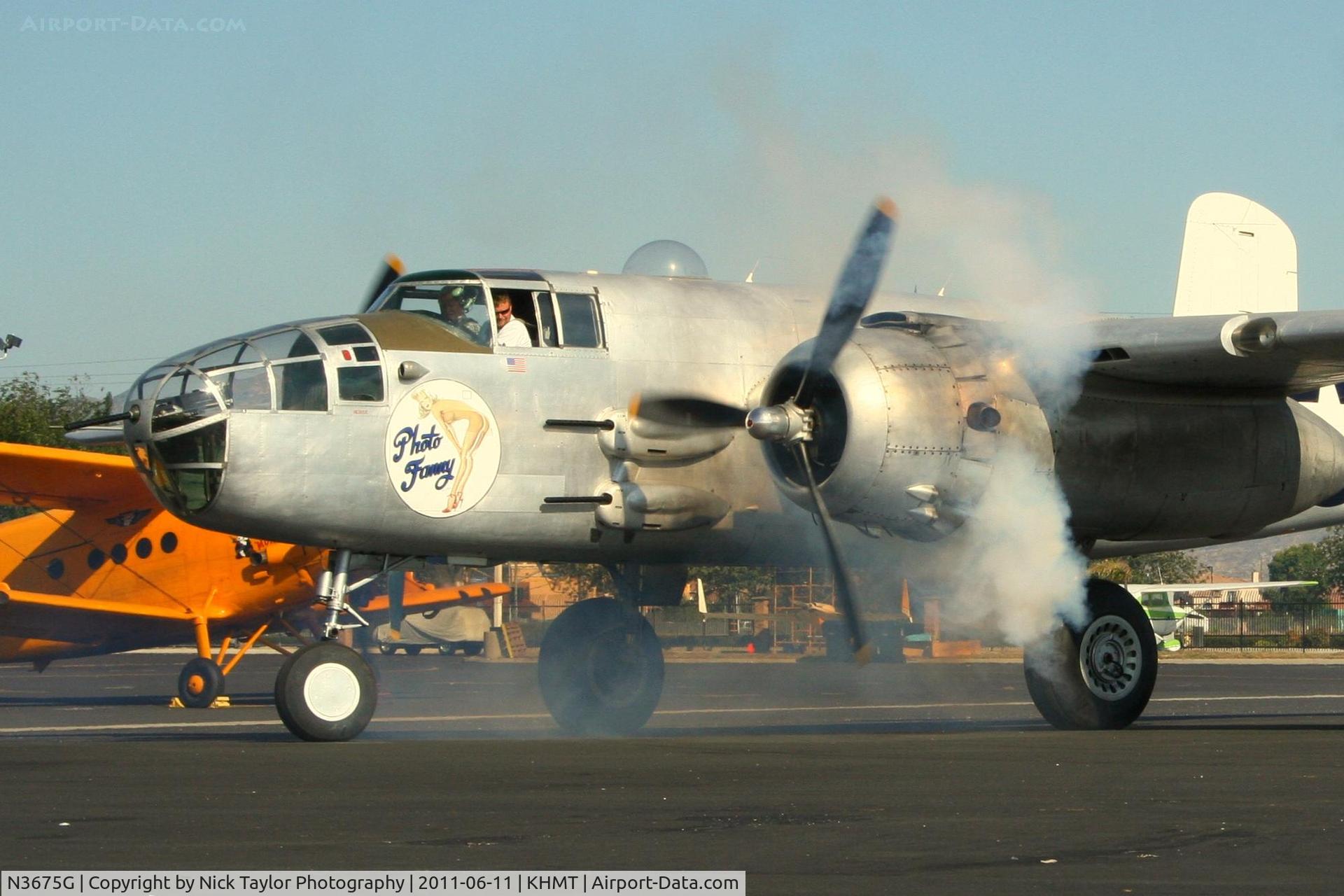 N3675G, 1944 North American B-25J Mitchell Mitchell C/N 108-33698, On display at the Hemet Airshow