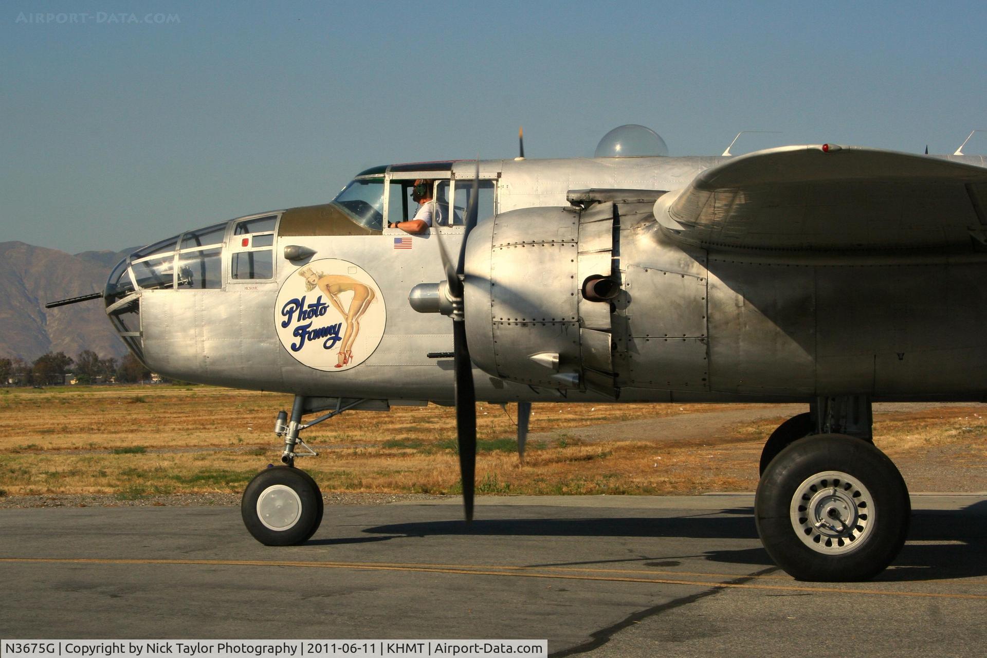 N3675G, 1944 North American B-25J Mitchell Mitchell C/N 108-33698, On display at the Hemet Airshow