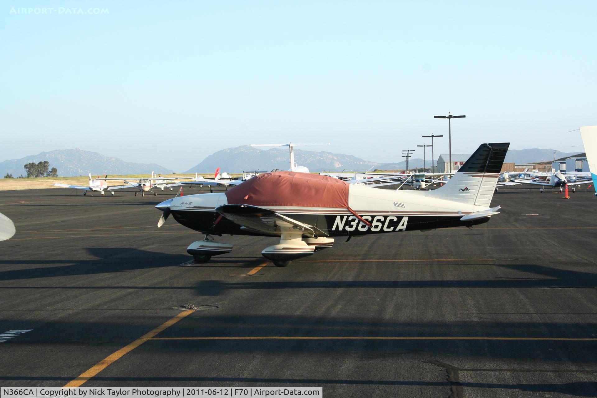 N366CA, 1998 Piper PA-28-181 C/N 2843135, Parked at French Valley