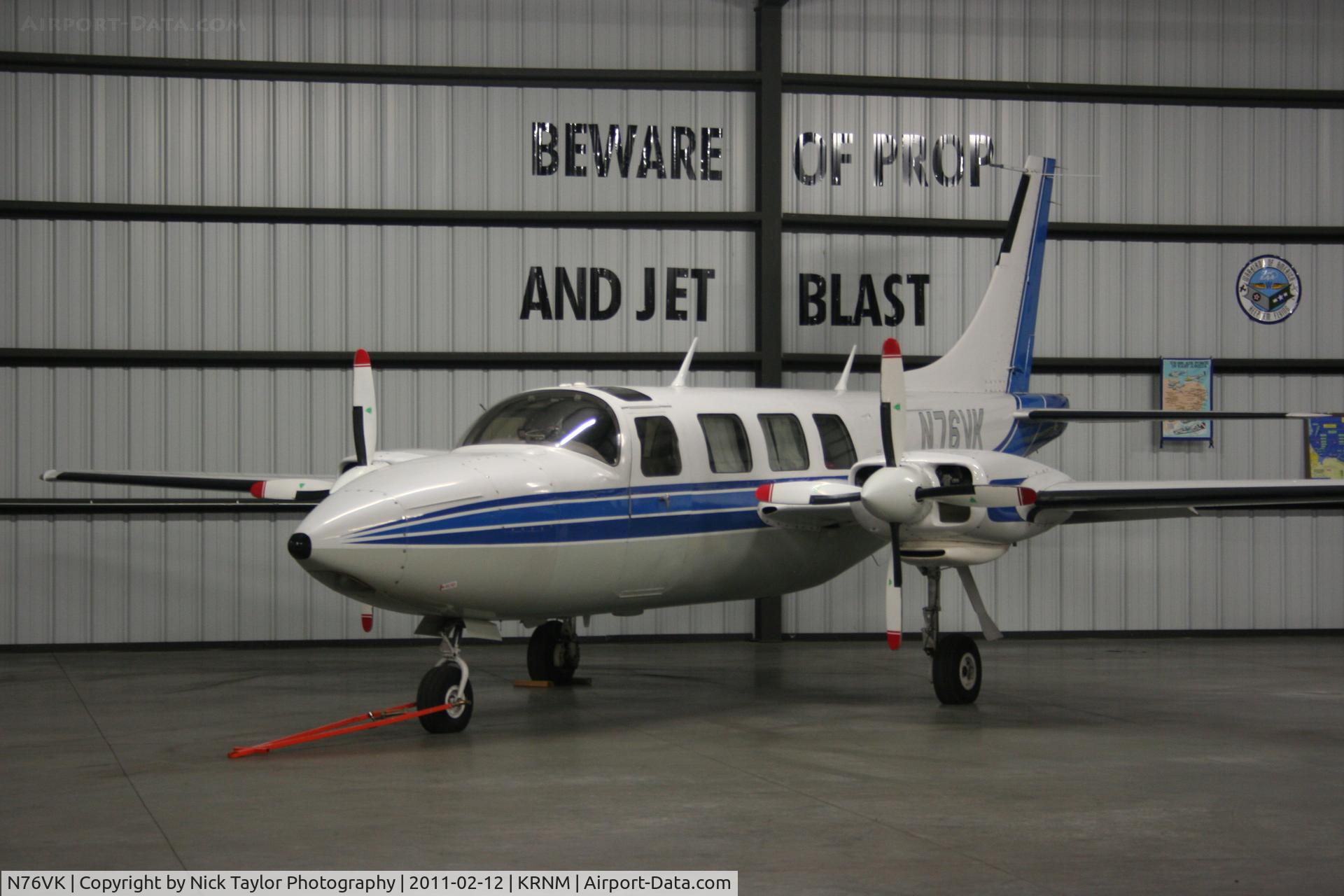 N76VK, 1976 Smith Aerostar 601P C/N 61P-0305-079, Parked in the hangar