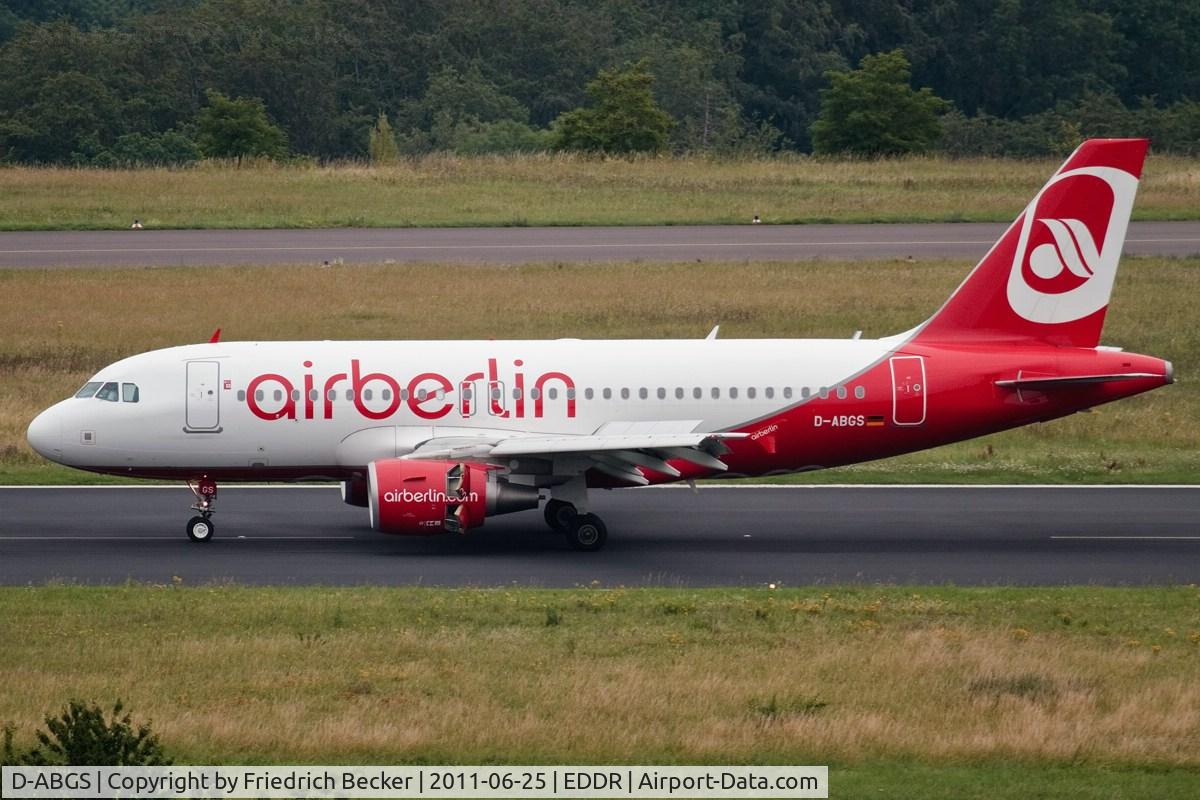 D-ABGS, 2009 Airbus A319-112 C/N 3865, decelerating after touchdown, inbound from Berlin