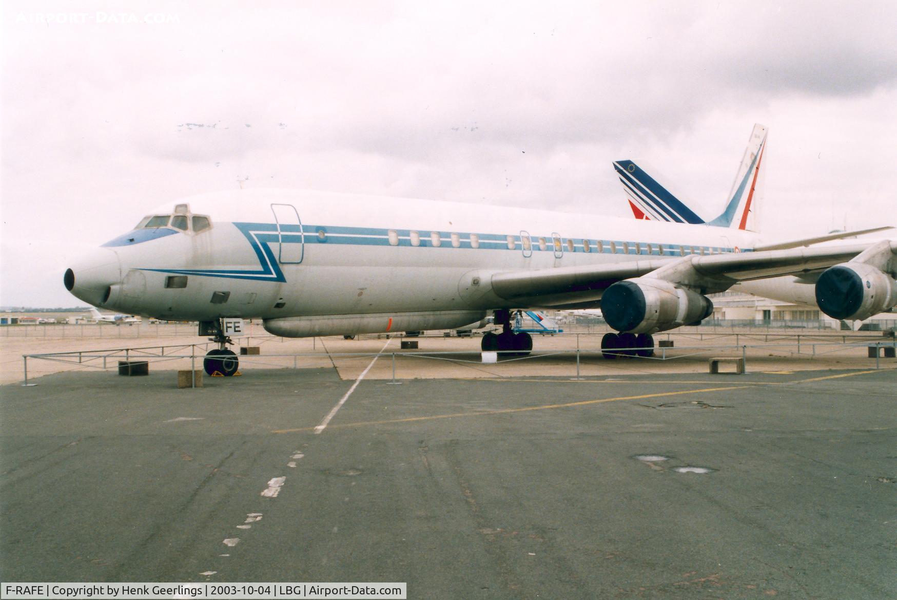 F-RAFE, 1961 Douglas DC-8-33 (DC-8-53) Sarigue C/N 45570, French Air Force , Aviation Museum at Le Bourget
 2003