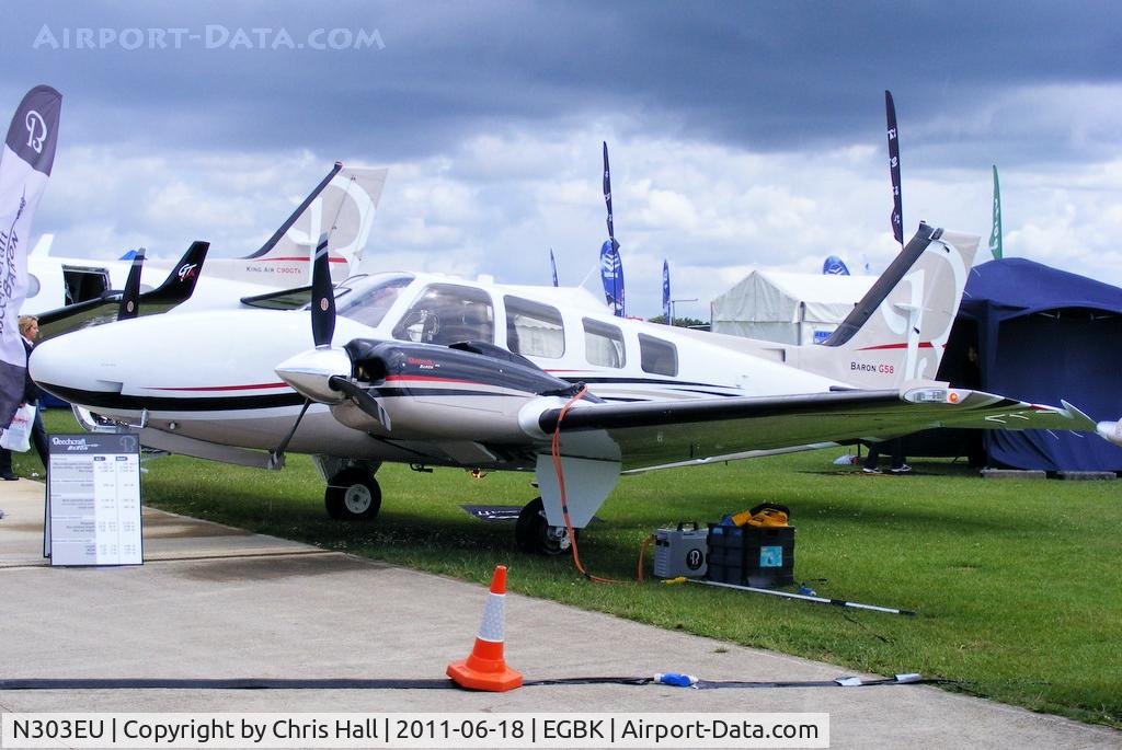 N303EU, Hawker Beechcraft Corp G58 Baron C/N TH-2303, at AeroExpo 2011
