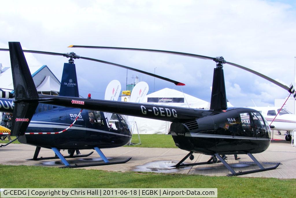G-CEDG, 2006 Robinson R44 Raven C/N 1639, at AeroExpo 2011