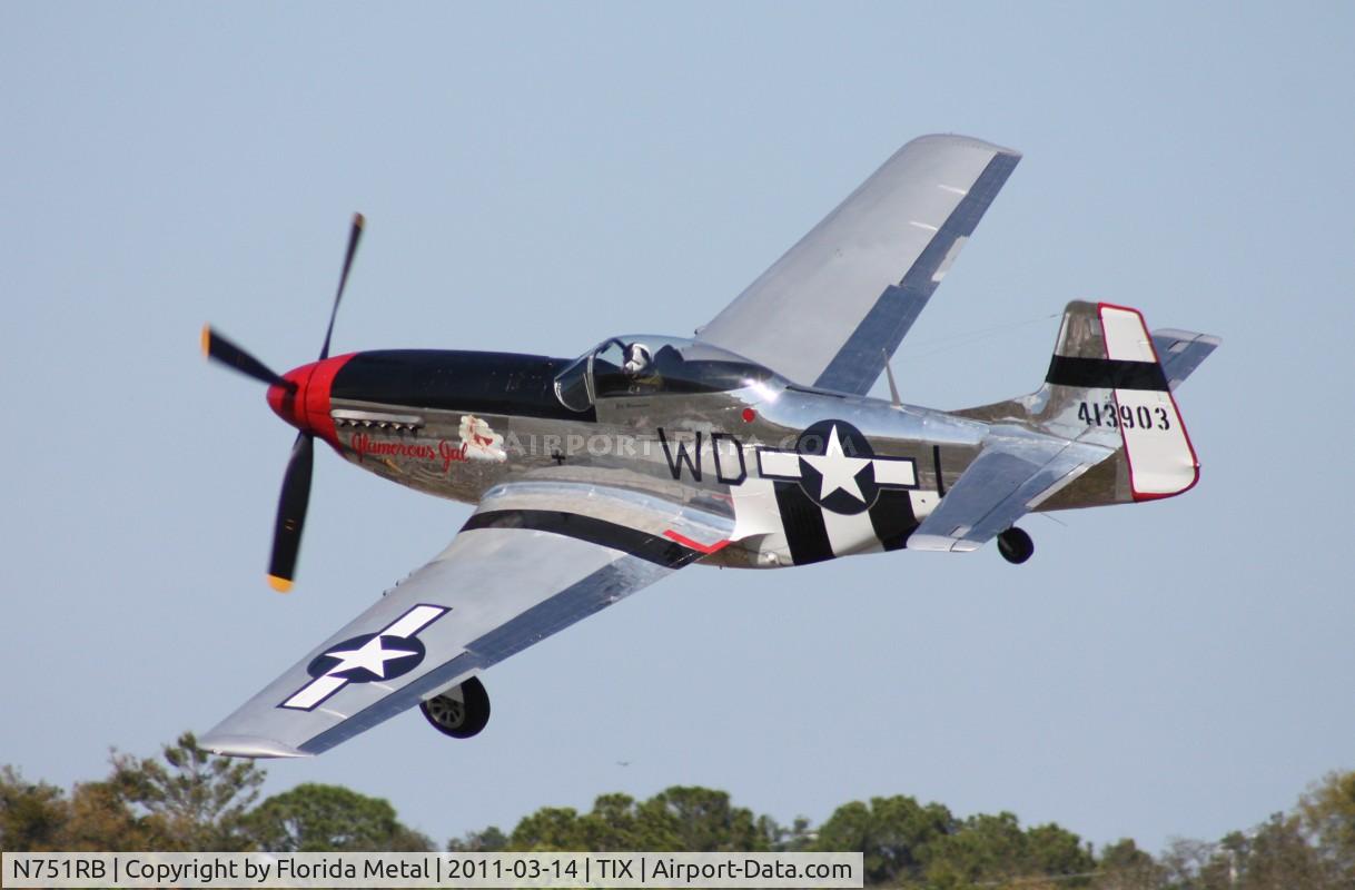 N751RB, 1944 North American P-51D Mustang C/N 44-13903JP, Dale Snodgrass flying Glamorous Gal