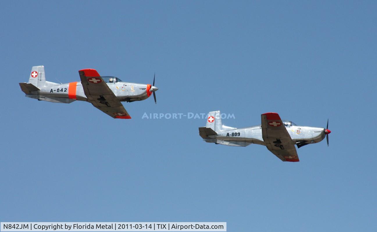 N842JM, Pilatus P3-05 C/N 480-29, Pilatus formation