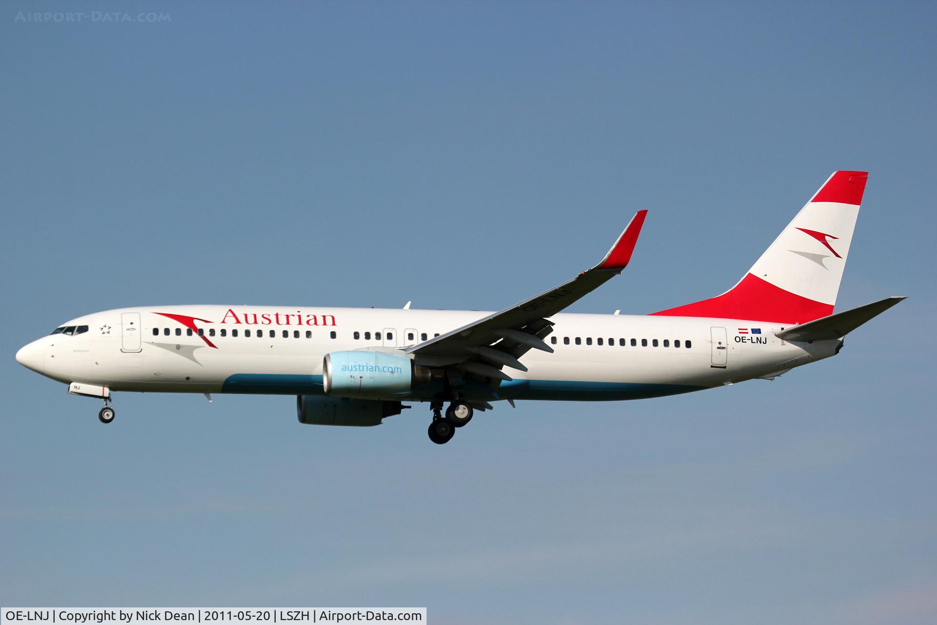 OE-LNJ, 1998 Boeing 737-8Z9 C/N 28177, LSZH/ZRH