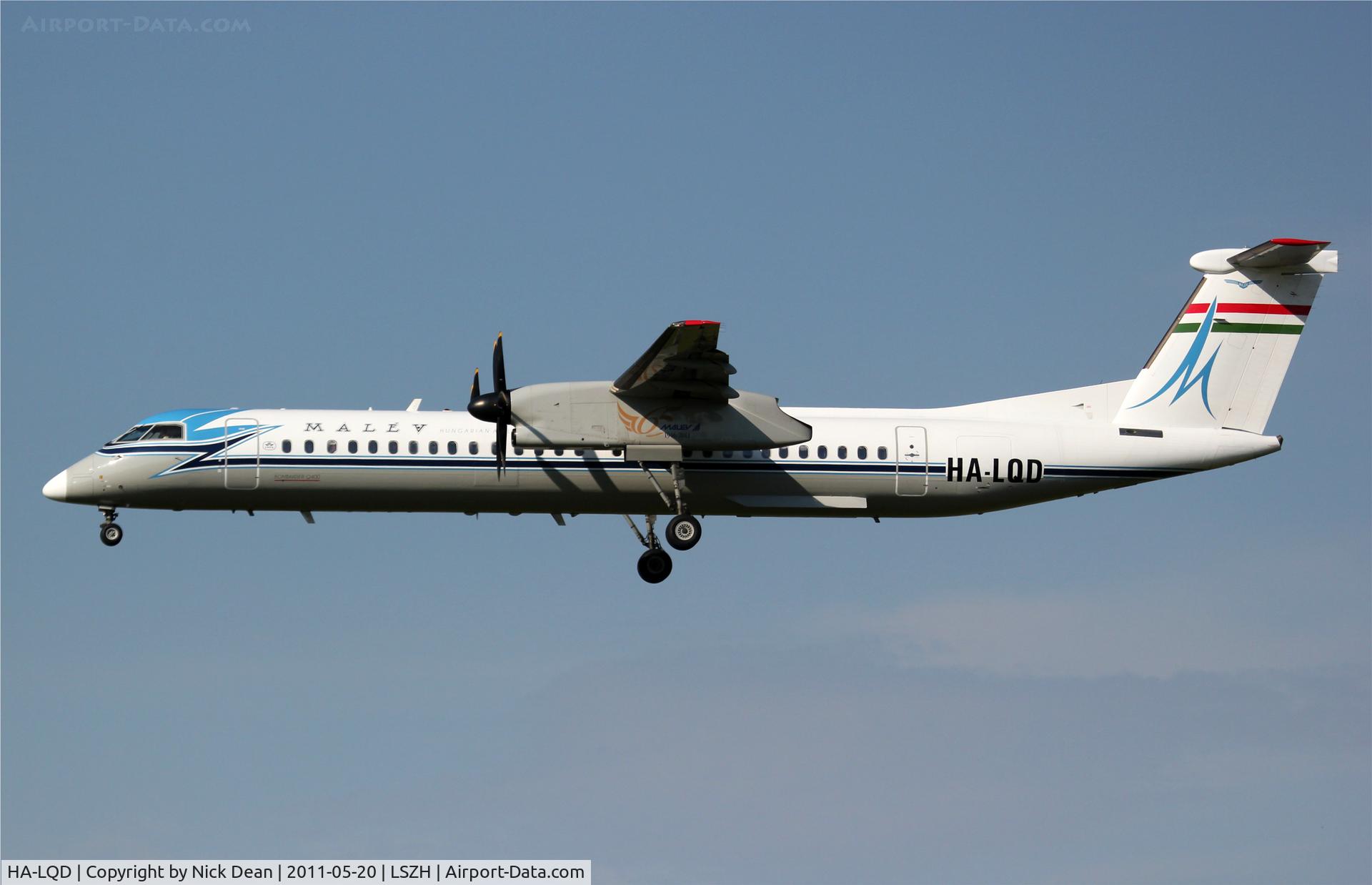 HA-LQD, 2002 De Havilland Canada DHC-8-402Q Dash 8 C/N 4063, LSZH/ZRH
