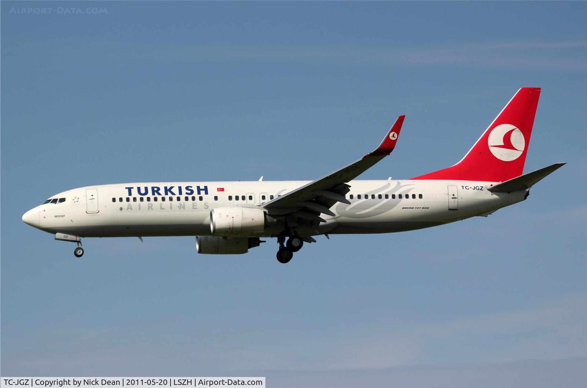 TC-JGZ, 2008 Boeing 737-8F2 C/N 35789, LSZH/ZRH