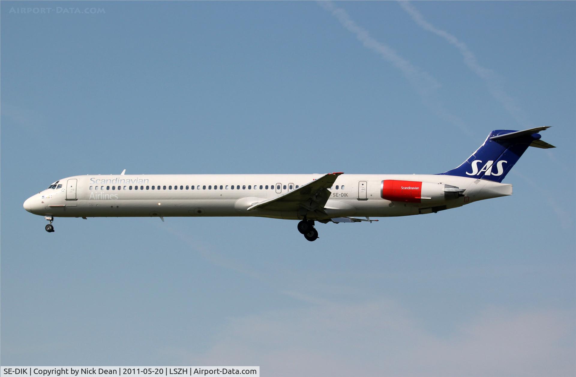 SE-DIK, 1988 McDonnell Douglas MD-82 (DC-9-82) C/N 49728, LSZH/ZRH