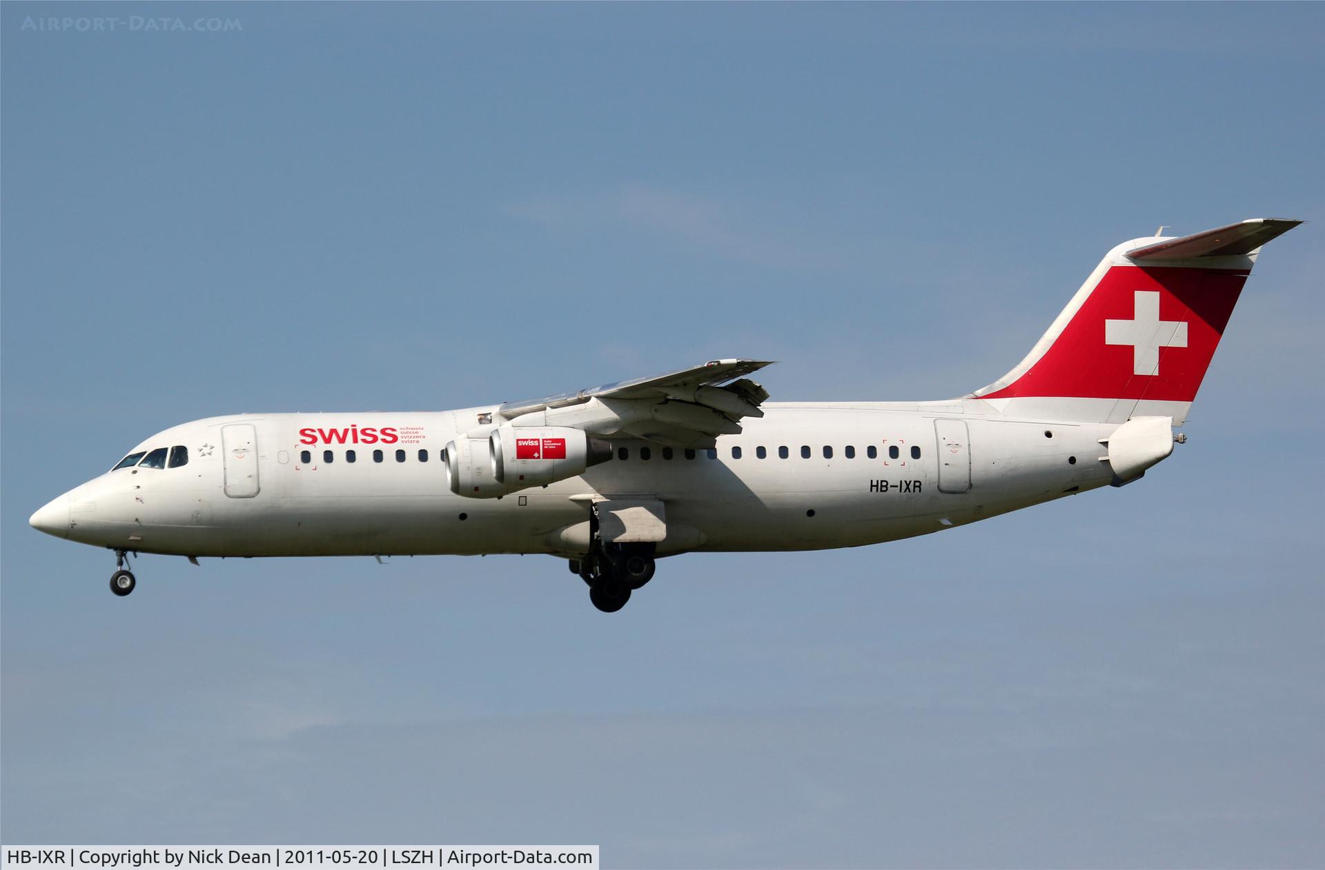 HB-IXR, 1996 British Aerospace Avro 146-RJ100 C/N E3281, LSZH/ZRH