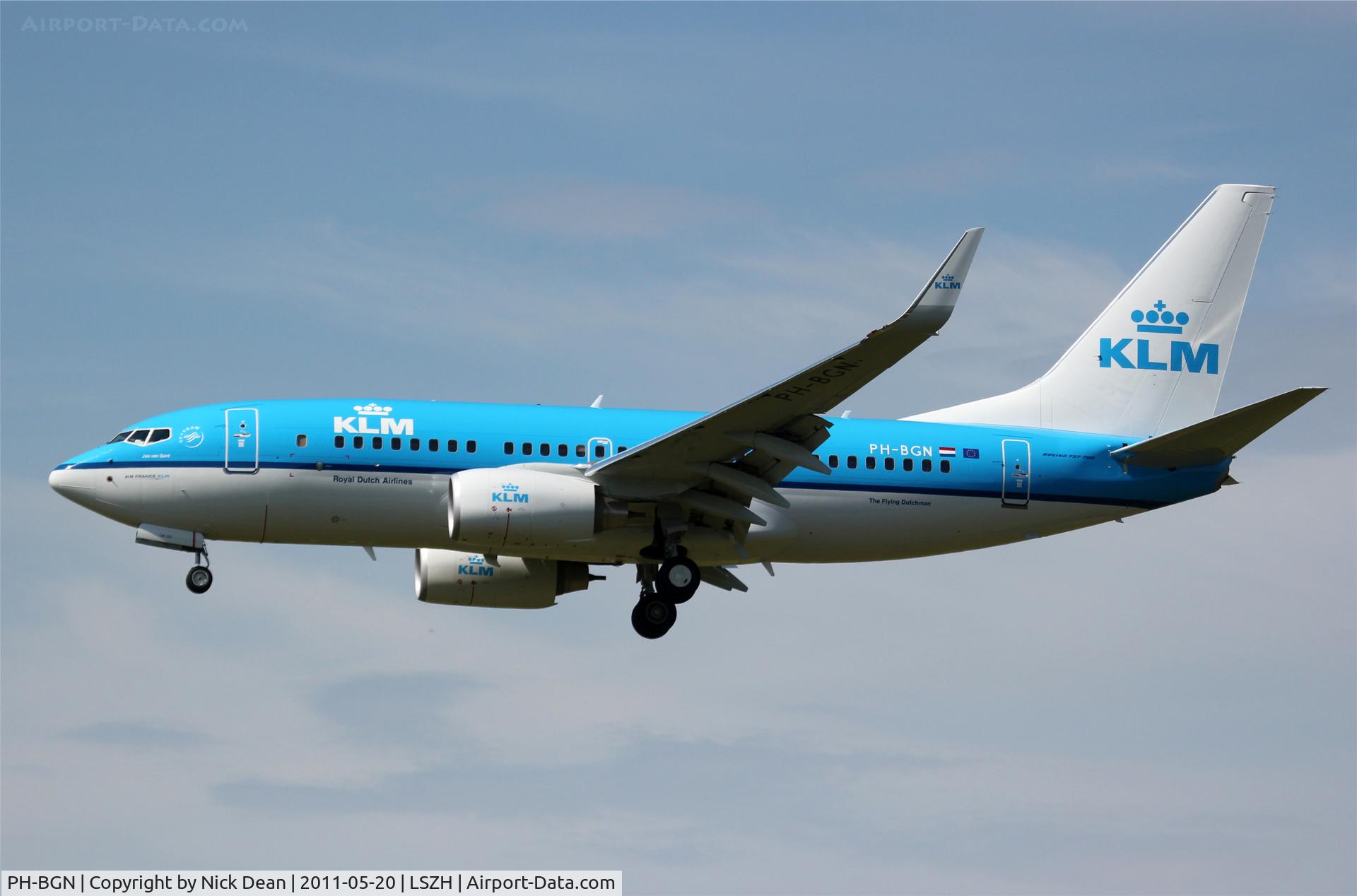 PH-BGN, 2011 Boeing 737-7K2 C/N 38125, LSZH/ZRH
