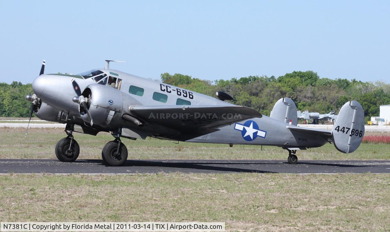 N7381C, 1944 Beech C18S C/N 8104, C-45S