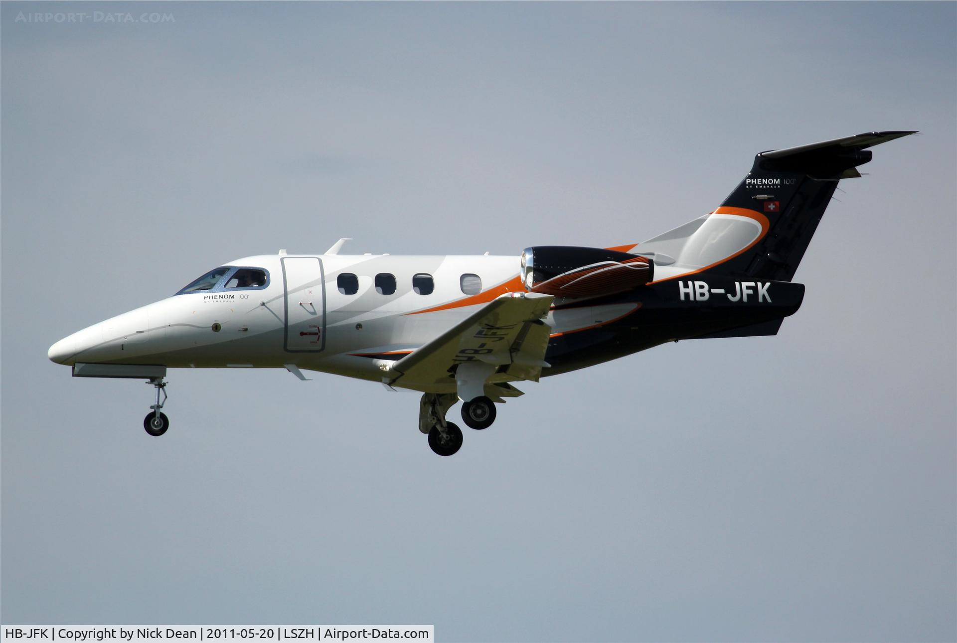 HB-JFK, 2010 Embraer EMB-500 Phenom 100 C/N 50000062, LSZH/ZRH