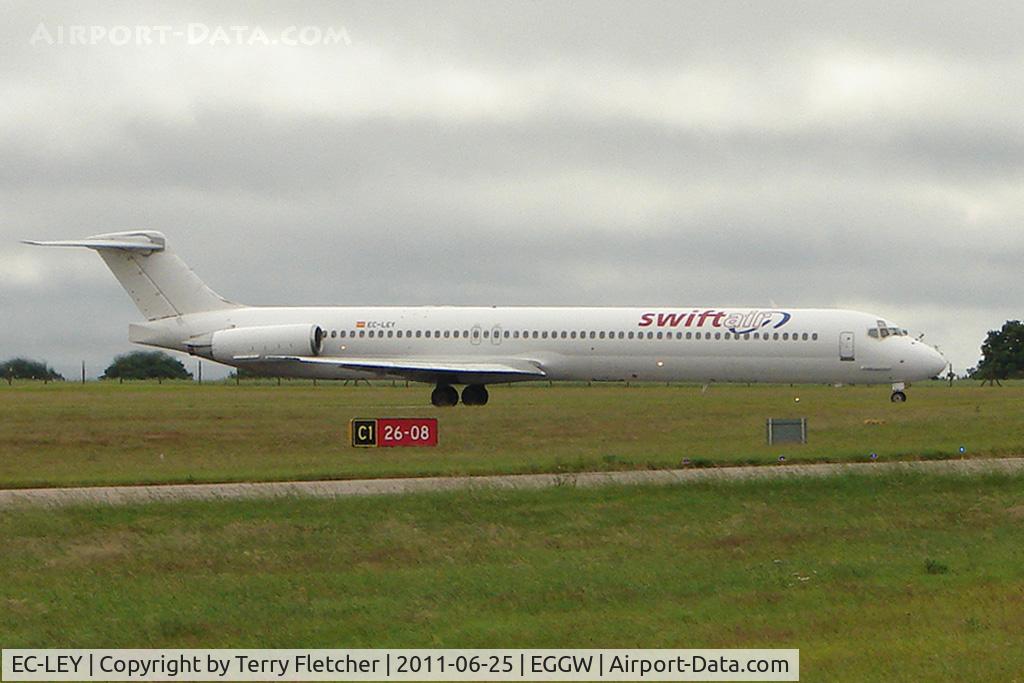 EC-LEY, 1993 McDonnell Douglas MD-83 (DC-9-83) C/N 53182, Swiftair's 1993 McDonnell Douglas MD-83, c/n: 53182 operating flight for Blue One into Luton