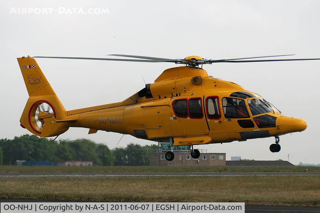 OO-NHJ, 2009 Eurocopter EC-155B-1 C/N 6842, Landing to the Western Apron