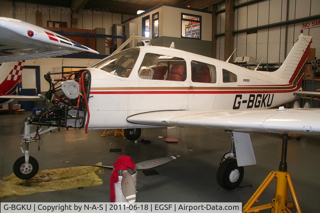 G-BGKU, 1978 Piper PA-28R-201 Cherokee Arrow III C/N 28R-7837237, Under Maintenance