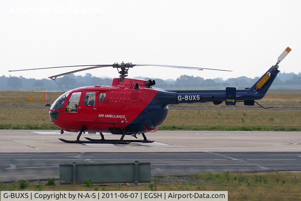 G-BUXS, 1993 MBB Bo.105DBS-4 C/N S.41/913, Based air ambulance