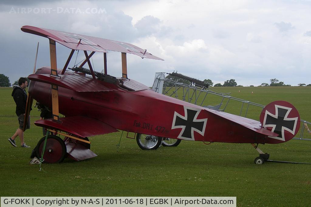 G-FOKK, 2006 Fokker Dr.1 Triplane Replica C/N PFA 238-14253, Aero Expo 2011