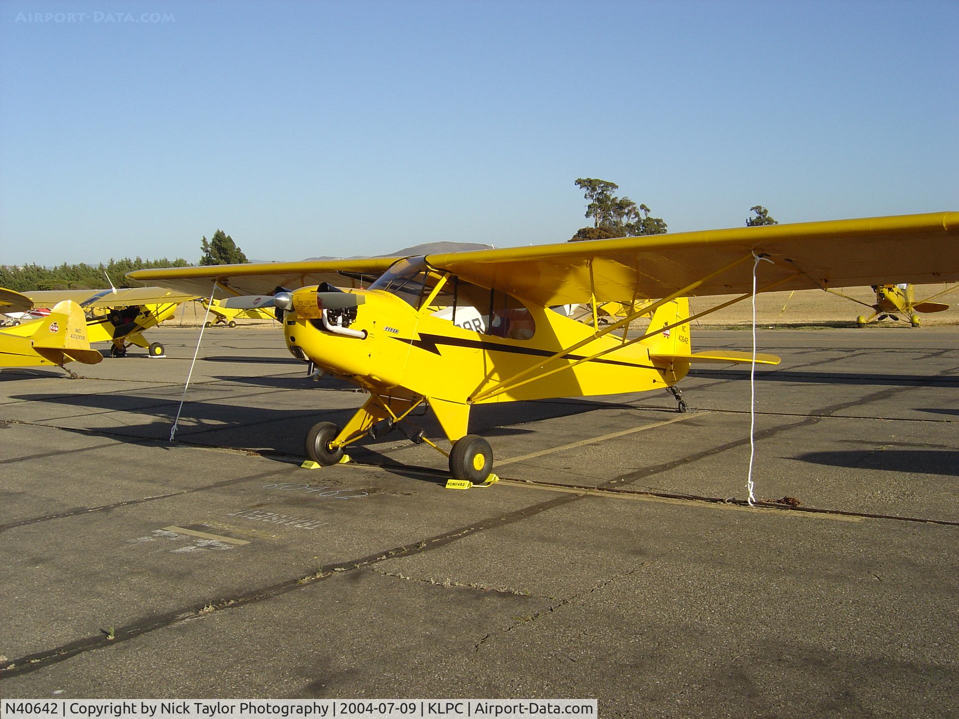 N40642, 1941 Piper J3F-65 C/N 7402, On display at the Lompoc Piper Cub Fly-in