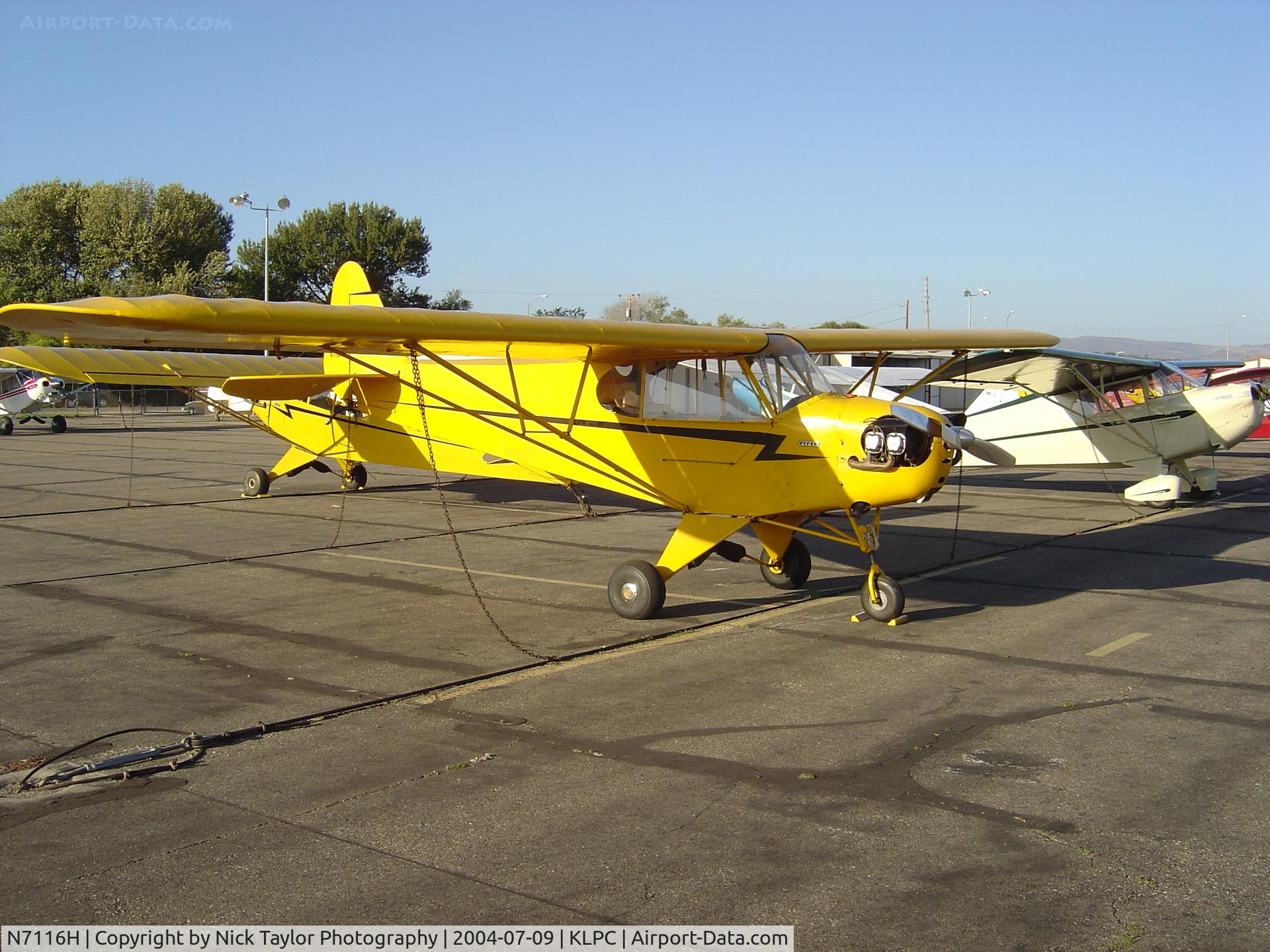 N7116H, 1946 Piper J3C-85 C/N 20589, On display at the Lompoc Piper Cub Fly-in