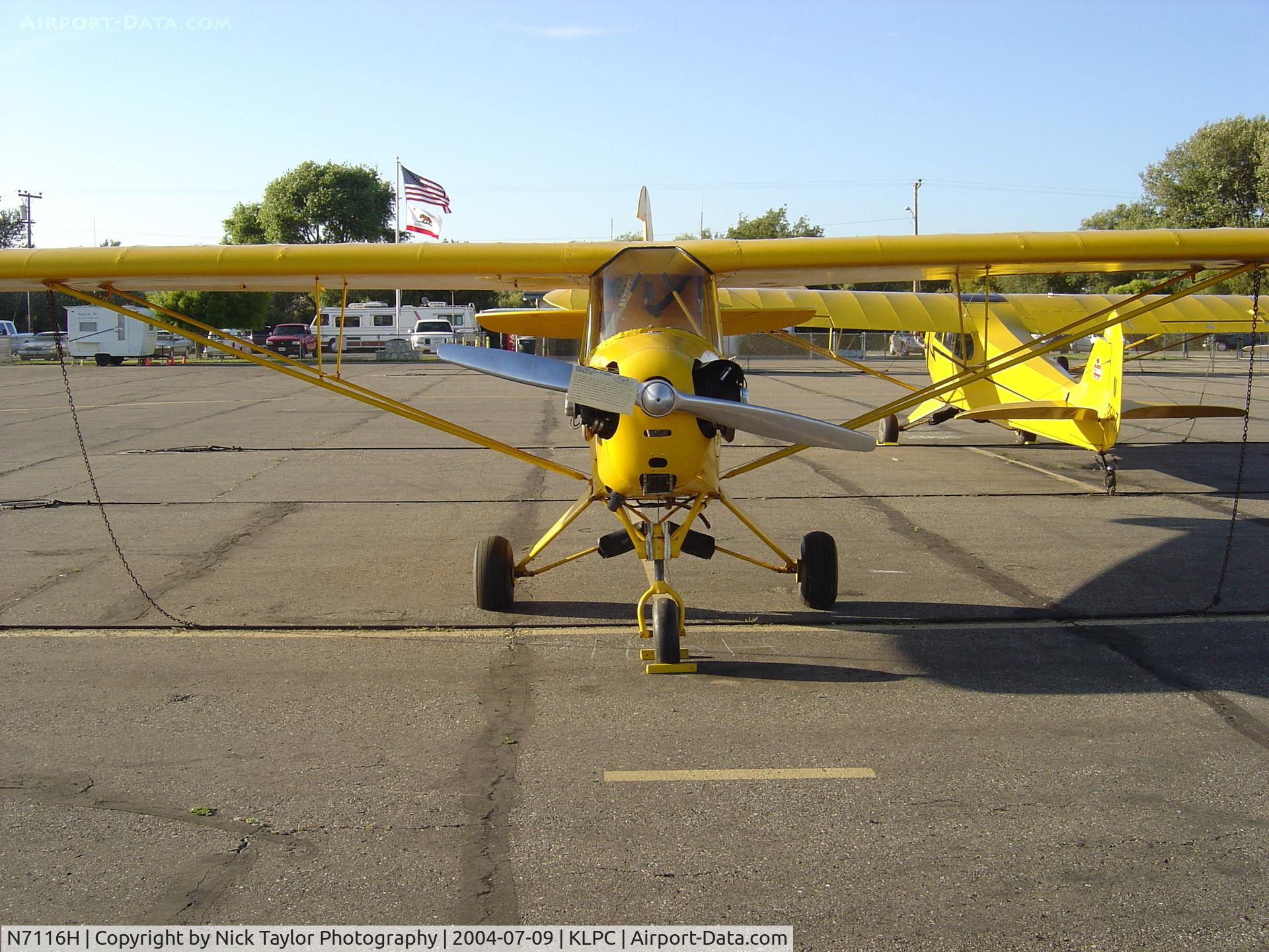N7116H, 1946 Piper J3C-85 C/N 20589, On display at the Lompoc Piper Cub Fly-in