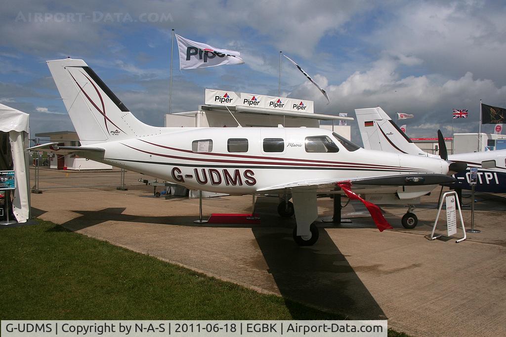 G-UDMS, 2008 Piper PA-46R-350T Malibu Matrix C/N 4692068, Aero Expo 2011 Static