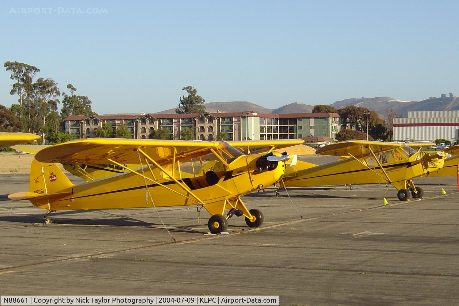 N88661, 1946 Piper J3C-65 Cub C/N 16290, On display at the Lompoc Piper Cub Fly-in