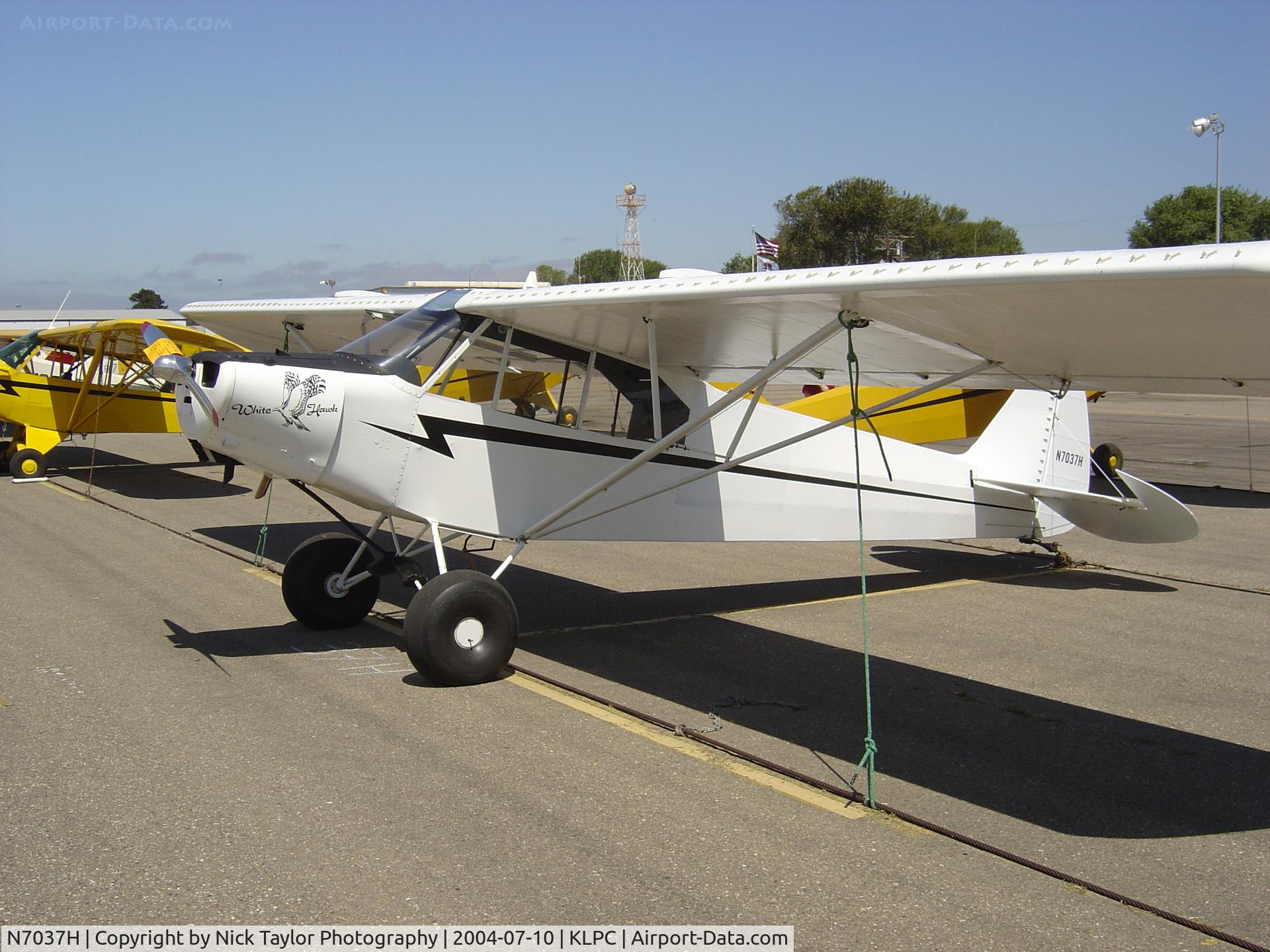 N7037H, 1946 Piper J3C-65 Cub Cub C/N 20282, On display at the Lompoc Piper Cub Fly-in