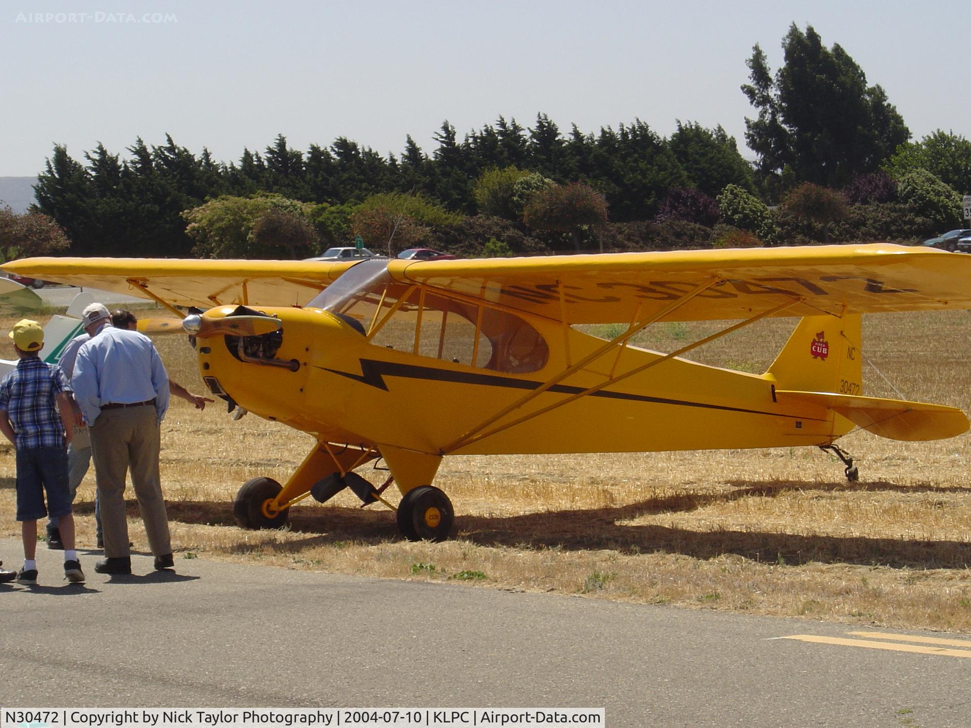 N30472, 1940 Piper J3L-65 Cub C/N 4859, On display at the Lompoc Piper Cub Fly-in