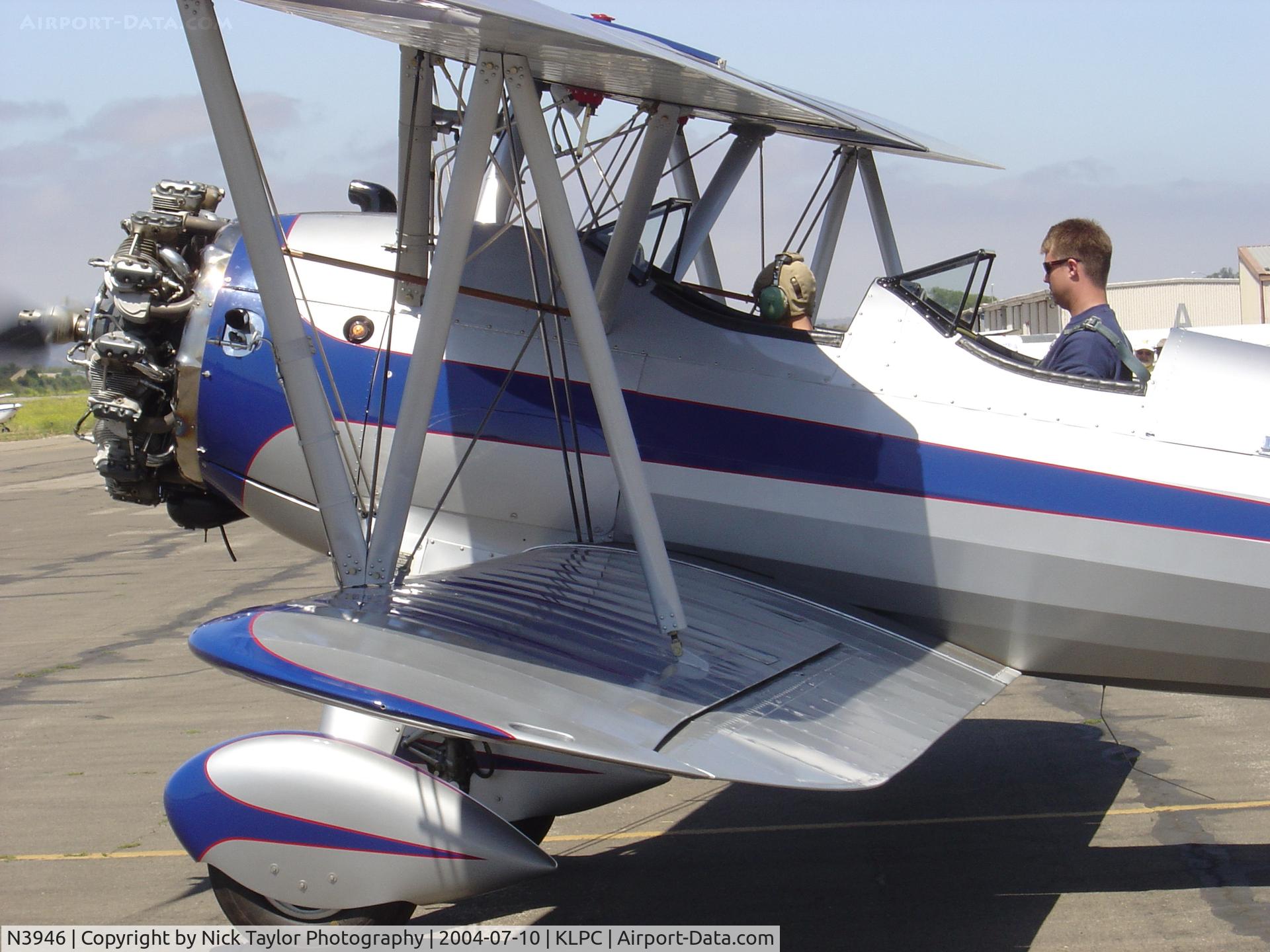 N3946, 1941 Boeing A75N1(PT17) C/N 75-1910, On display at the Lompoc Piper Cub Fly-in