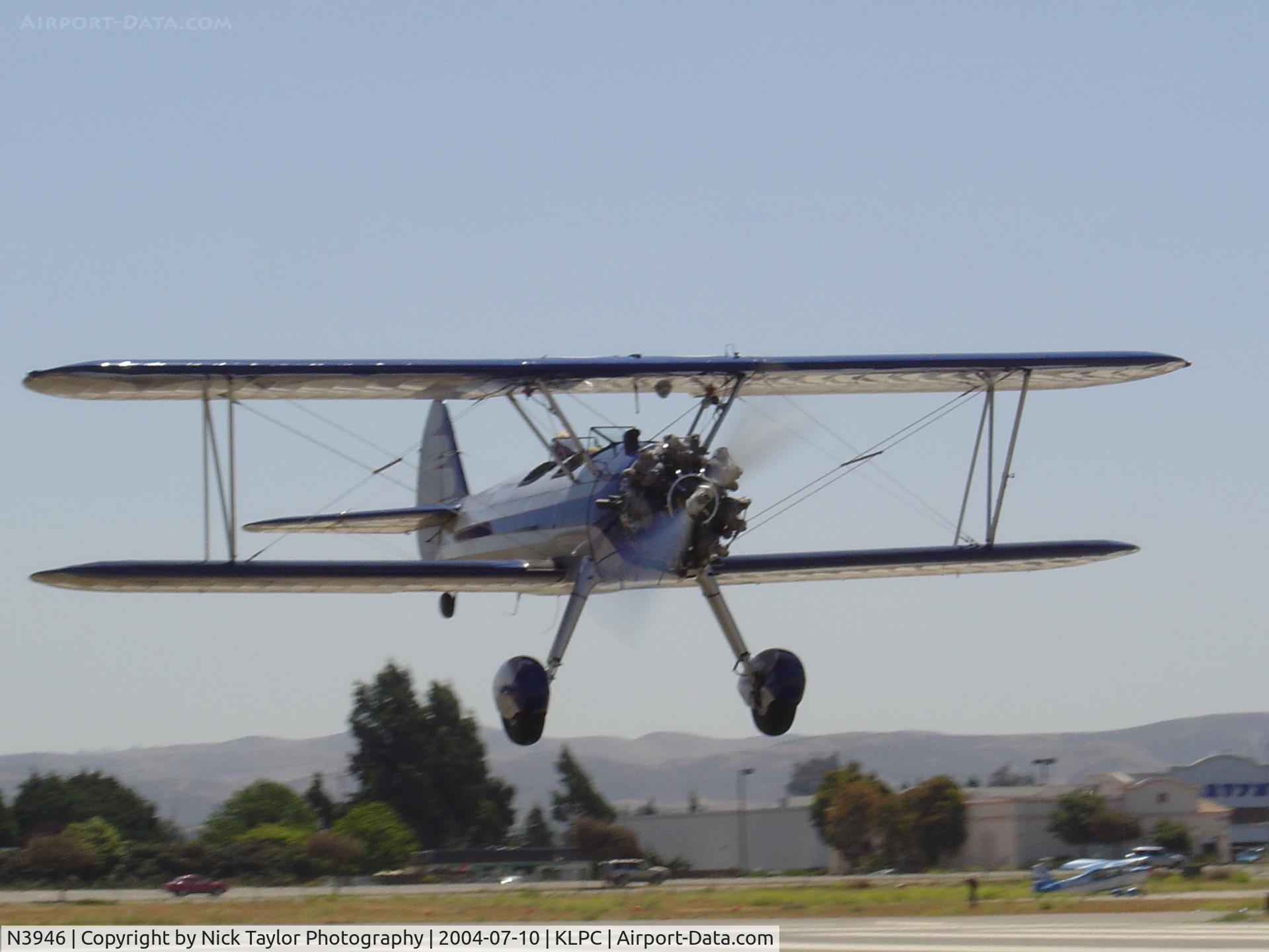 N3946, 1941 Boeing A75N1(PT17) C/N 75-1910, Low pass