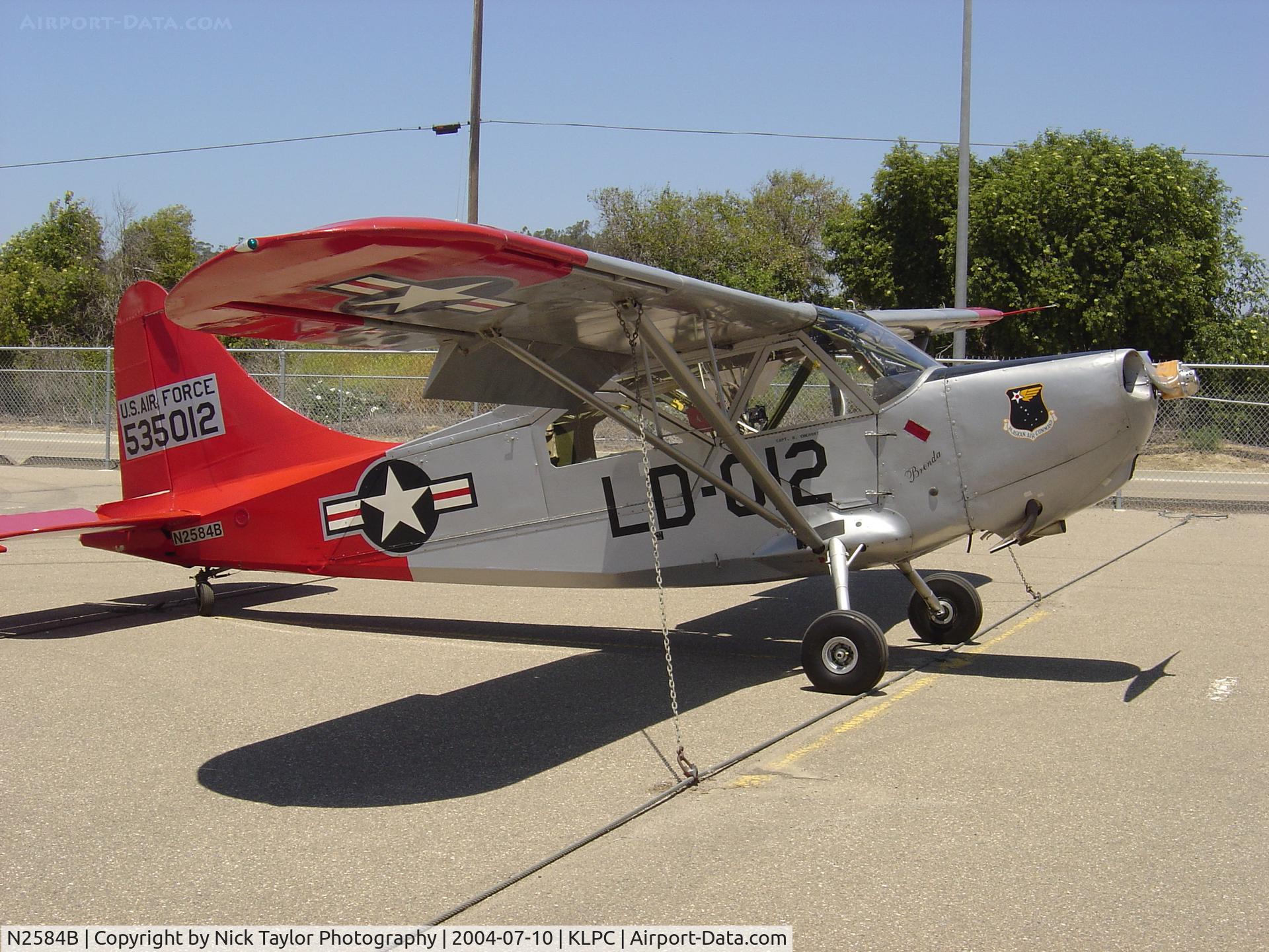 N2584B, 1945 Stinson L-5G Sentinel C/N Not found 45-35012/N2584B, On display at the Lompoc Piper Cub Fly-in