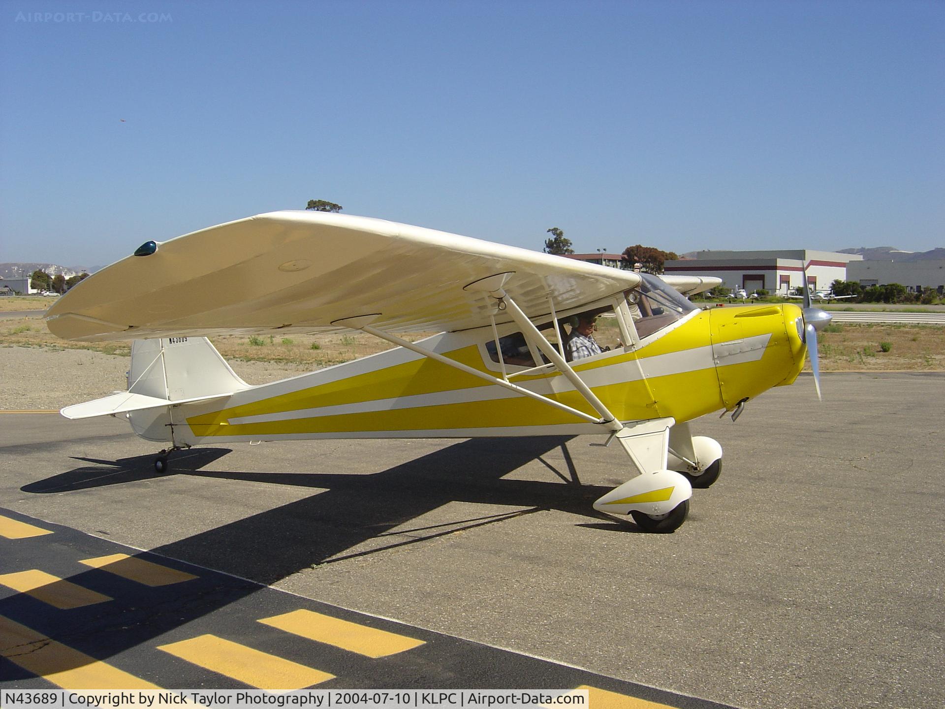 N43689, 1946 Taylorcraft BC12-D C/N 7348, Running up