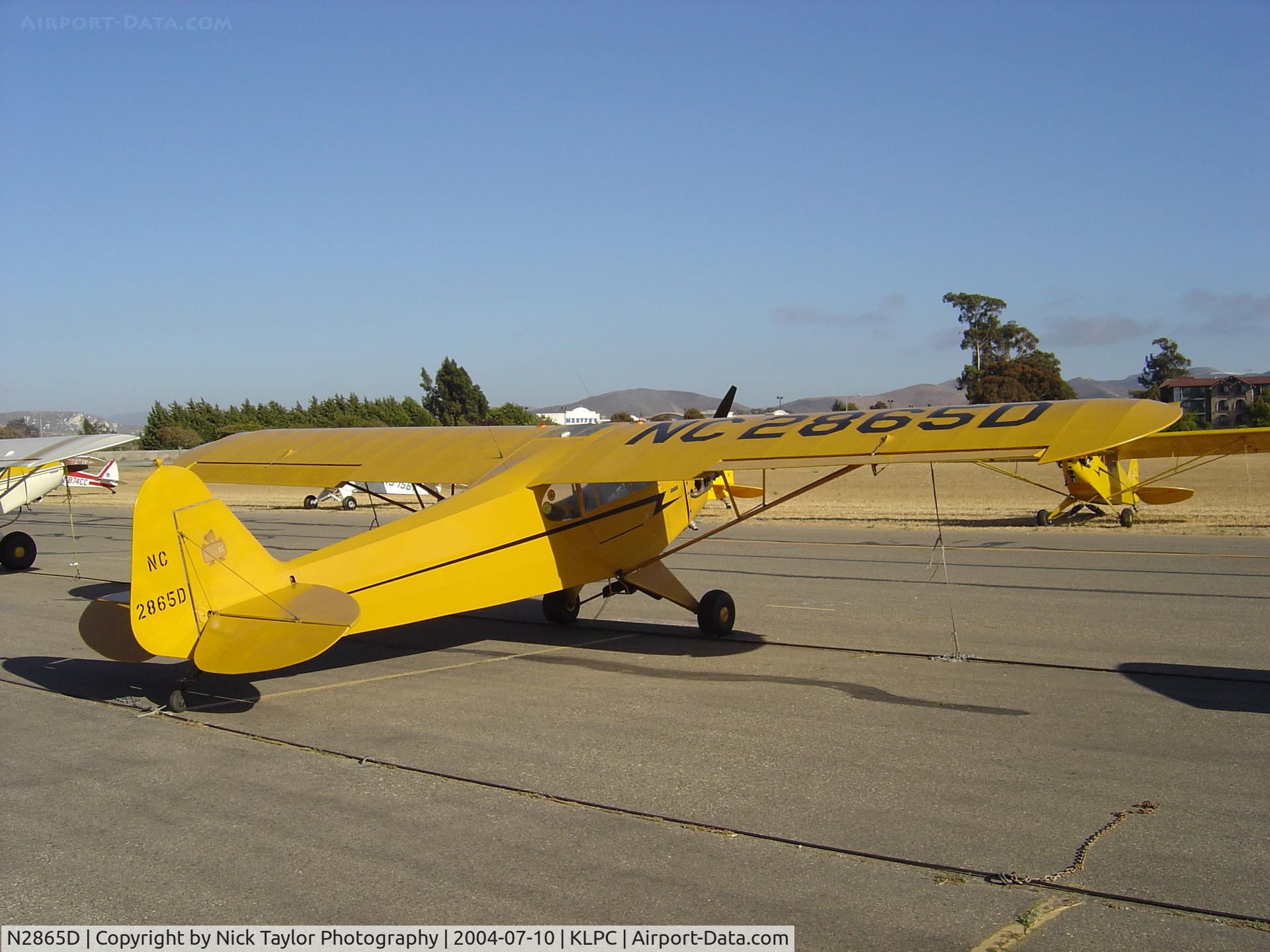 N2865D, 1961 Piper J3C-65 Cub C/N 13505, On display at the Lompoc Piper Cub Fly-in